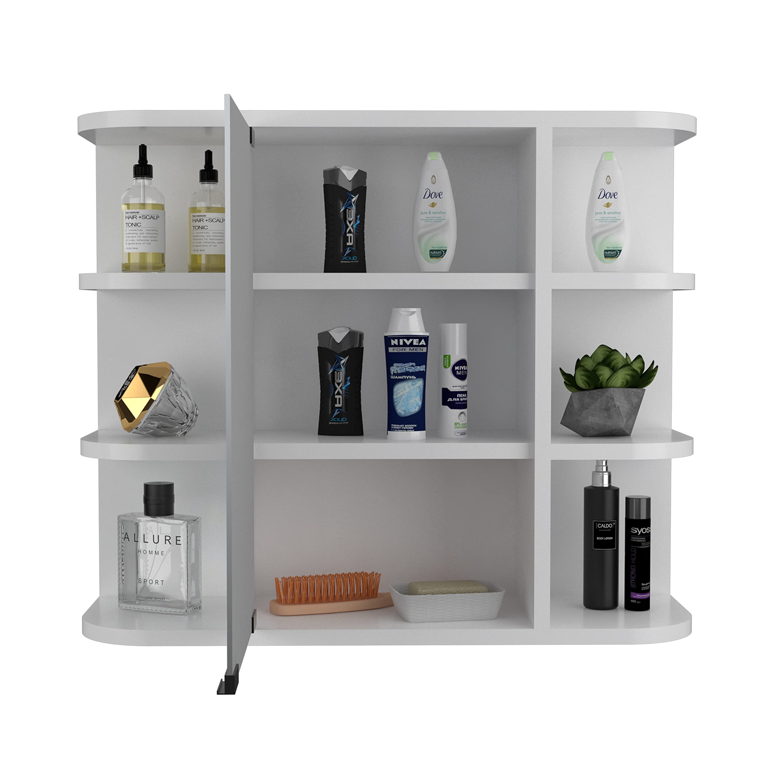 Valdez Medicine cabinet With Six Shelves Mirror cabinet(D0102H2R0DW)