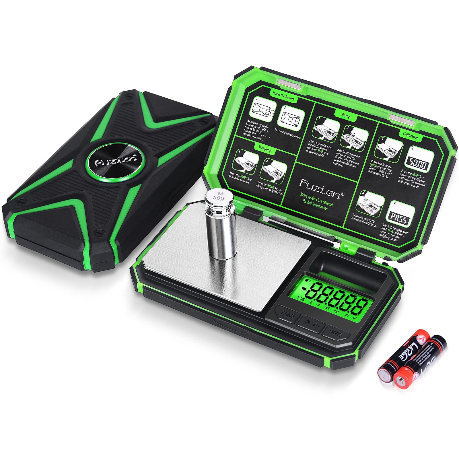 Fuzion Tu-X Digital Gram Scale, 200G/0.01G Pocket Herb Scale With 6 Units For Personal Hobbies, Small Scale .01 Gram Accuracy Me