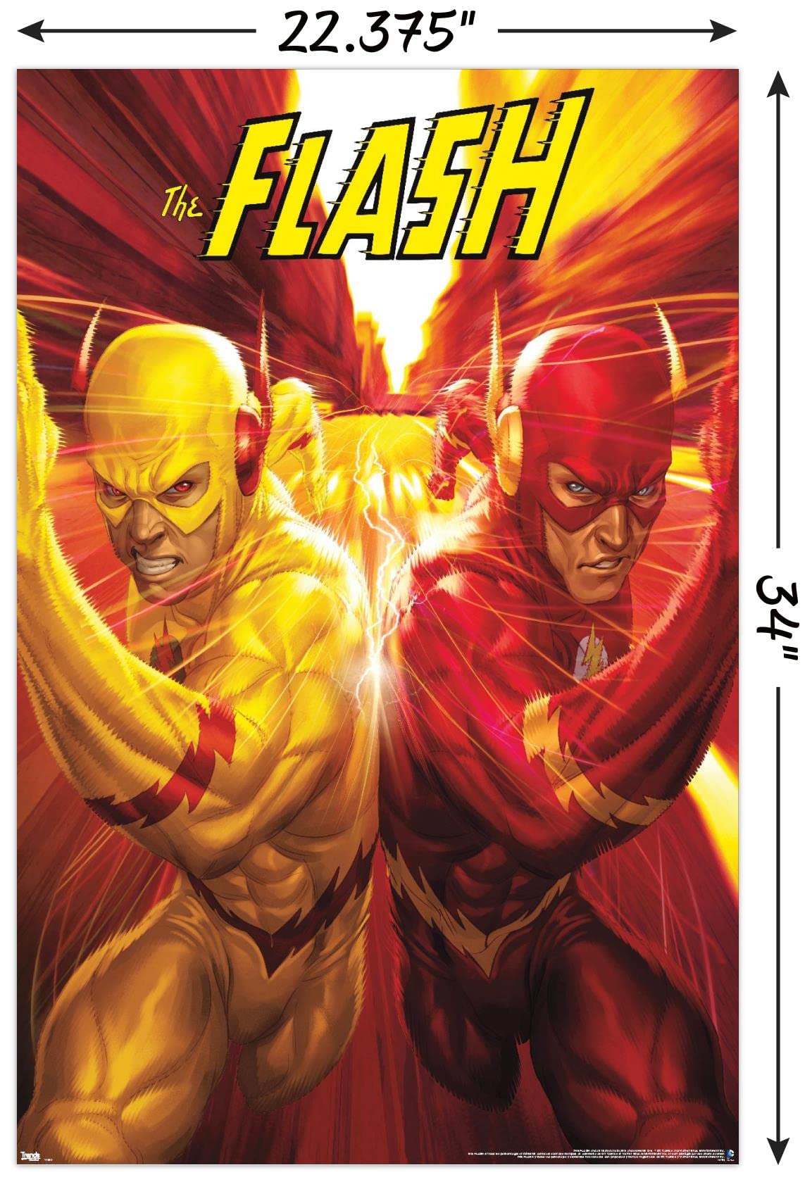 Trends International Dc Comics - The Flash And The Reverse Flash - Race Wall Poster, 22.375'' X 34'', Unframed Version