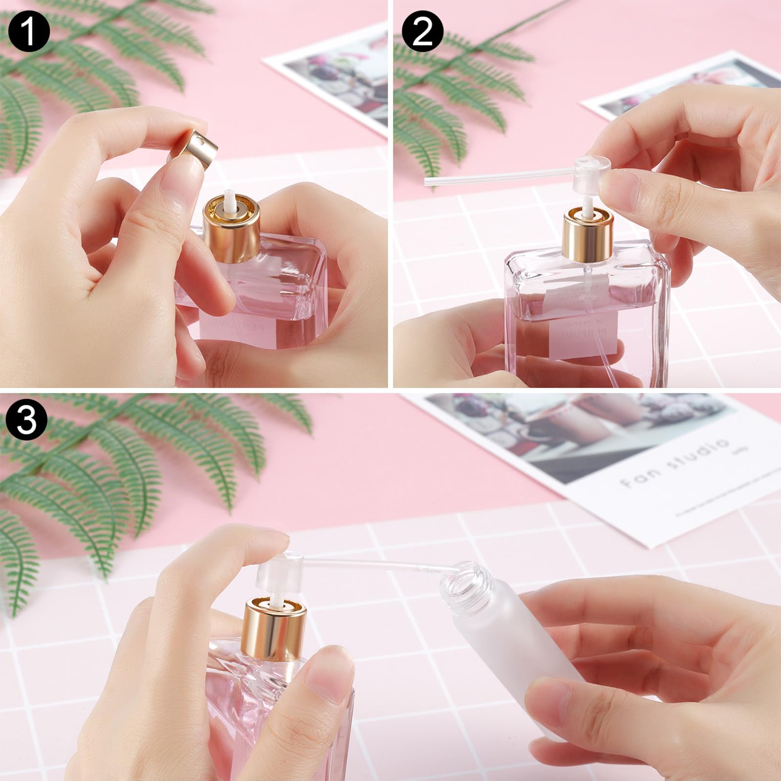 Honoson Perfume Dispenser Pump Perfume Refill Pump Cosmetic Dispenser Pump Transfer Tool for Travel Refillable Perfume Spray Bottle (24 Packs)