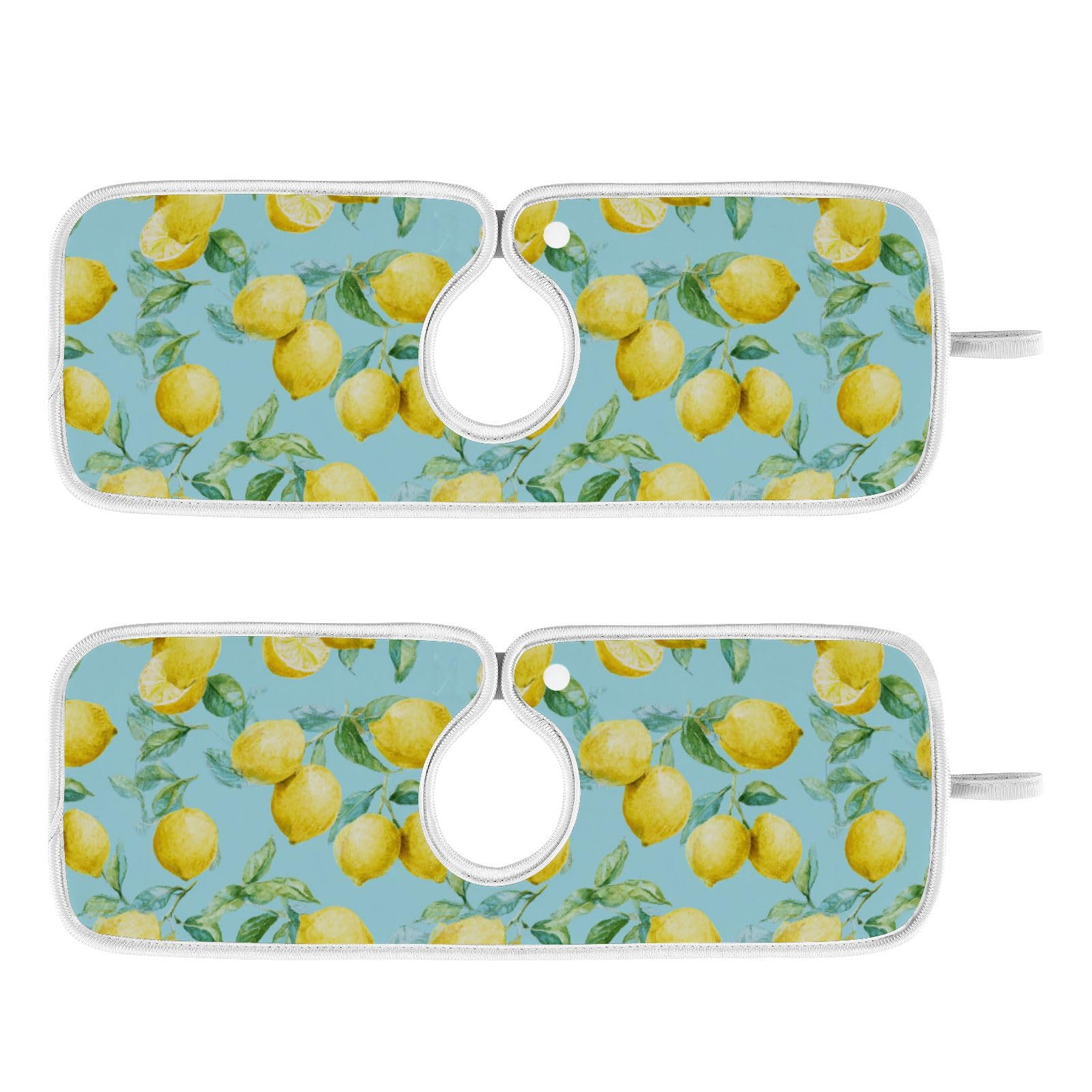 Kitchen Faucet Absorbent Mat,Lemon Fruit Summer Water Splash Guard for Sink, Faucet Drip Catcher Thicken Sponge Microfiber Fauce