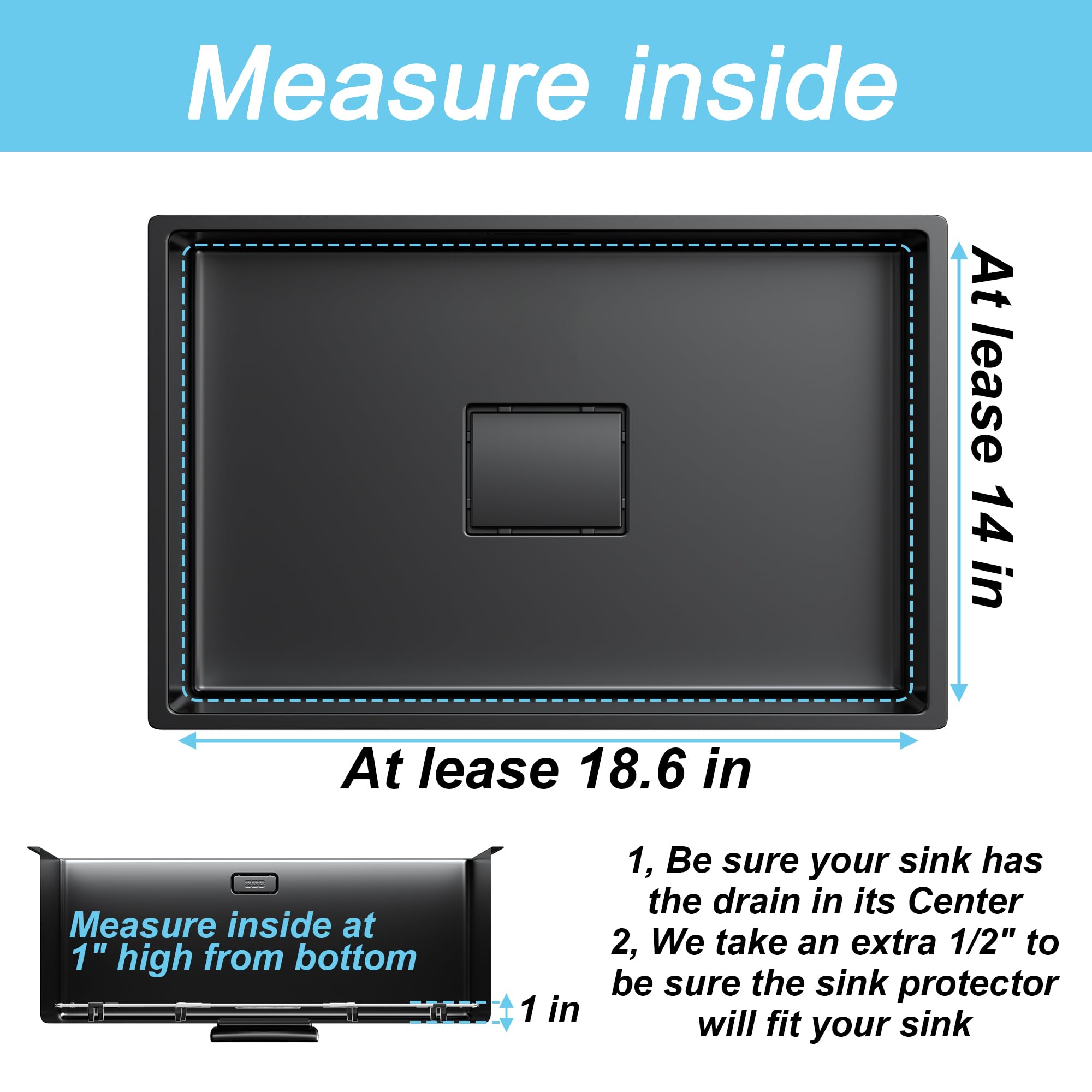 Alonsoo Sink Grid and Sink Rack Protectors  Stainless Steel 18-1/8'' L x 13-3/8'' Sink Grids for Bottom of Kitchen Sink Drain with Corner Radius  Stainless Steel