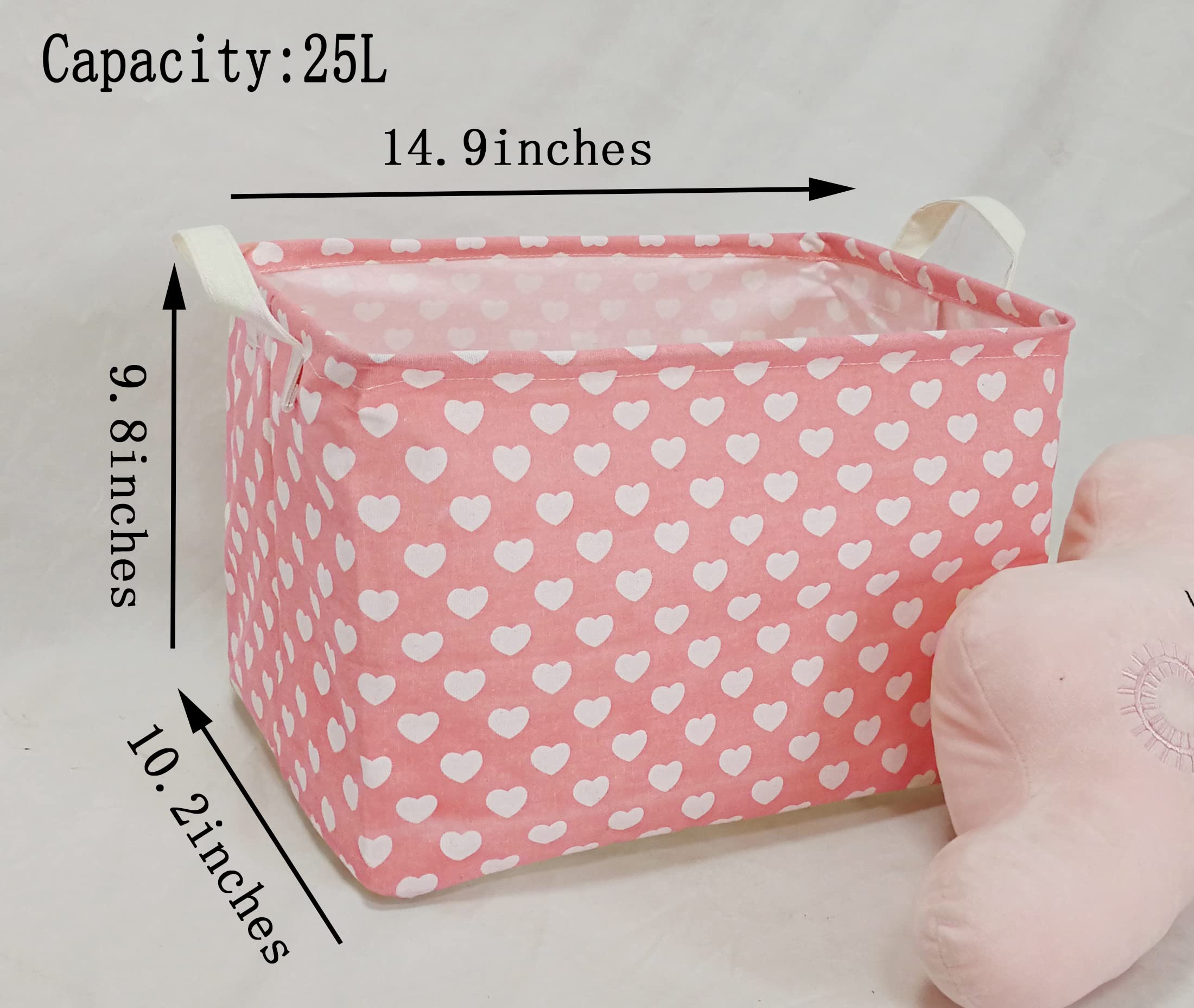 MAIZMZ Women s DayStorage Basket Pink Collapsible Girls Laundry Basket Waterproof Organizer Nursery Bin Gift Toy Box for Organi