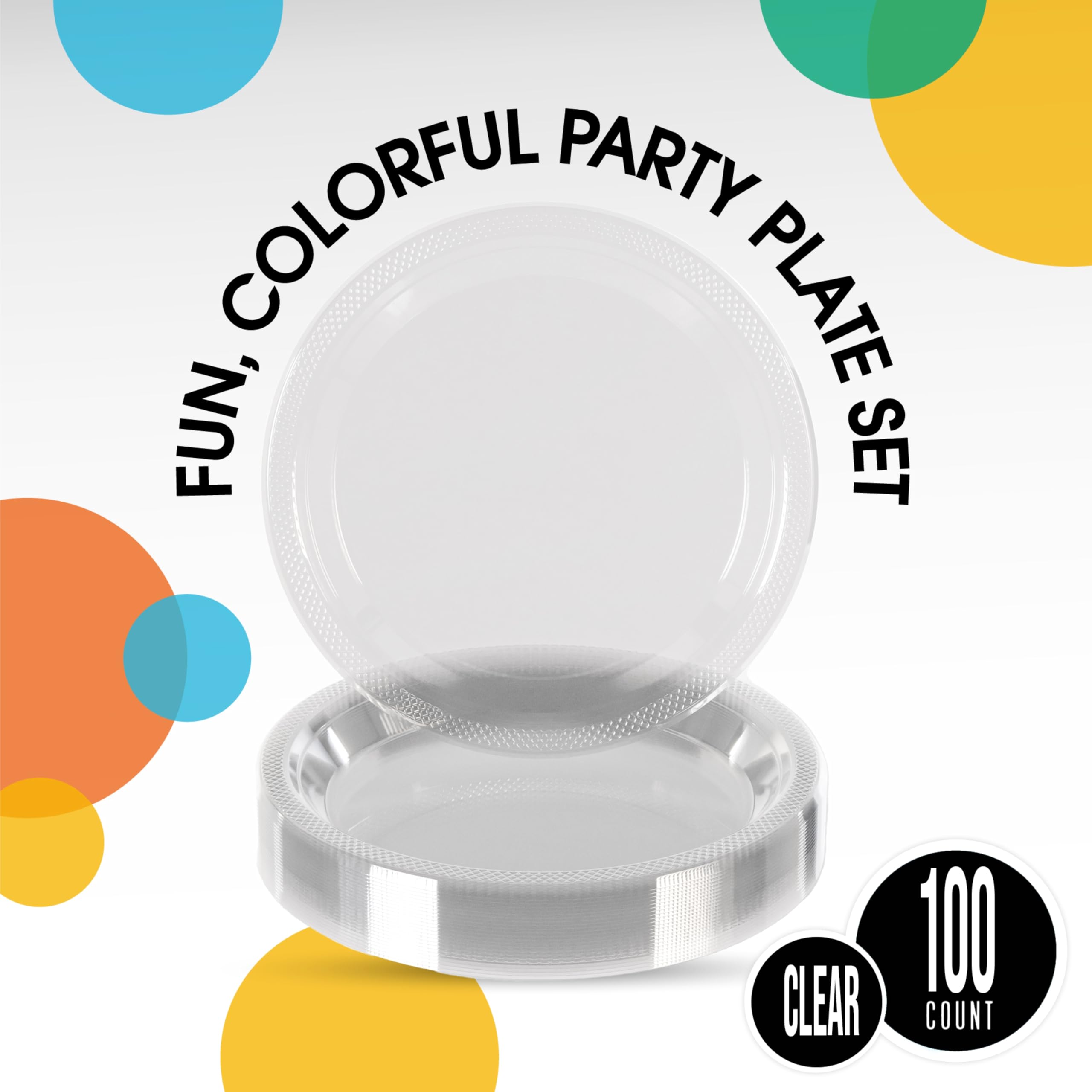 Exquisite Clear Plastic Plates For Party 7 Clear Disposable Plates For Party Supplies 100 Pcs Disposable Dinner Plate Heavy Du