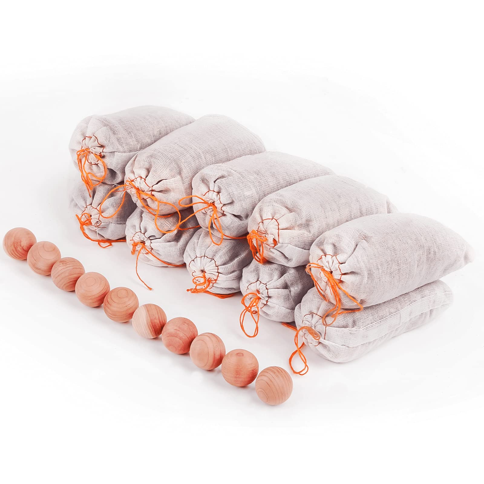 Homode Cedar Balls And Cedar Sachets, Aromatic Cedar Wood Blocks And Shavings Bags For Clothes Shoes Storage, Ideal For Closets