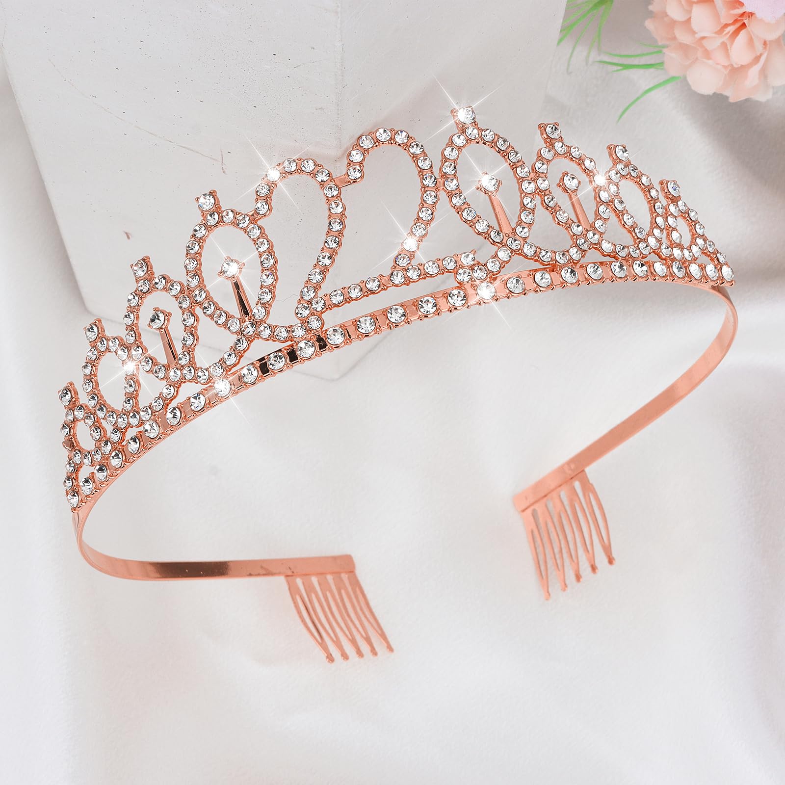 CIEHER 22nd Birthday Sash and Tiara Rose Gold, 22nd Birthday Decorations for Women 22nd Birthday Gifts 22nd Birthday Sash 22 Yea