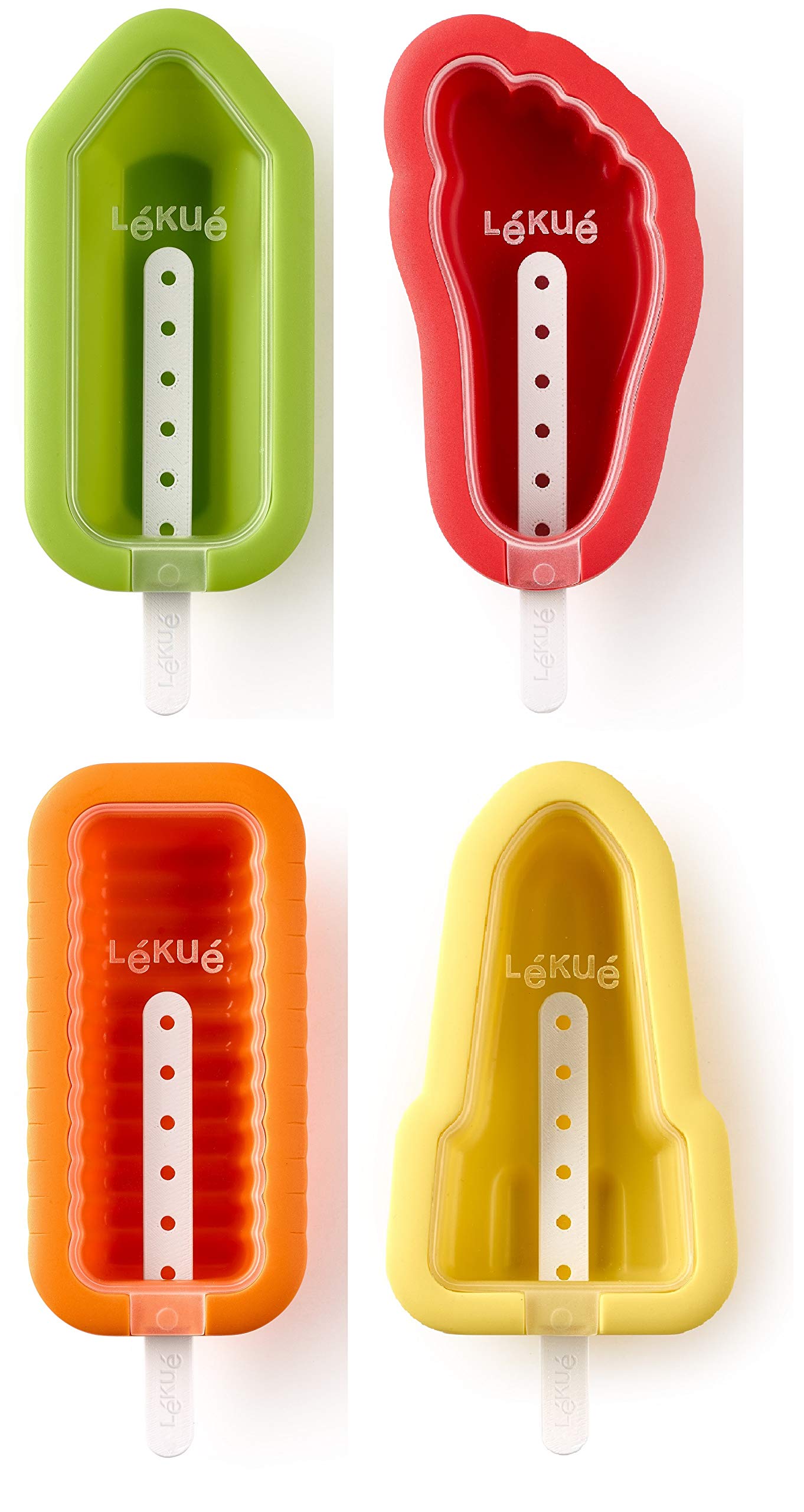 Lekue 4 Unit Iconic Assorted Shape Ice Cream Mold