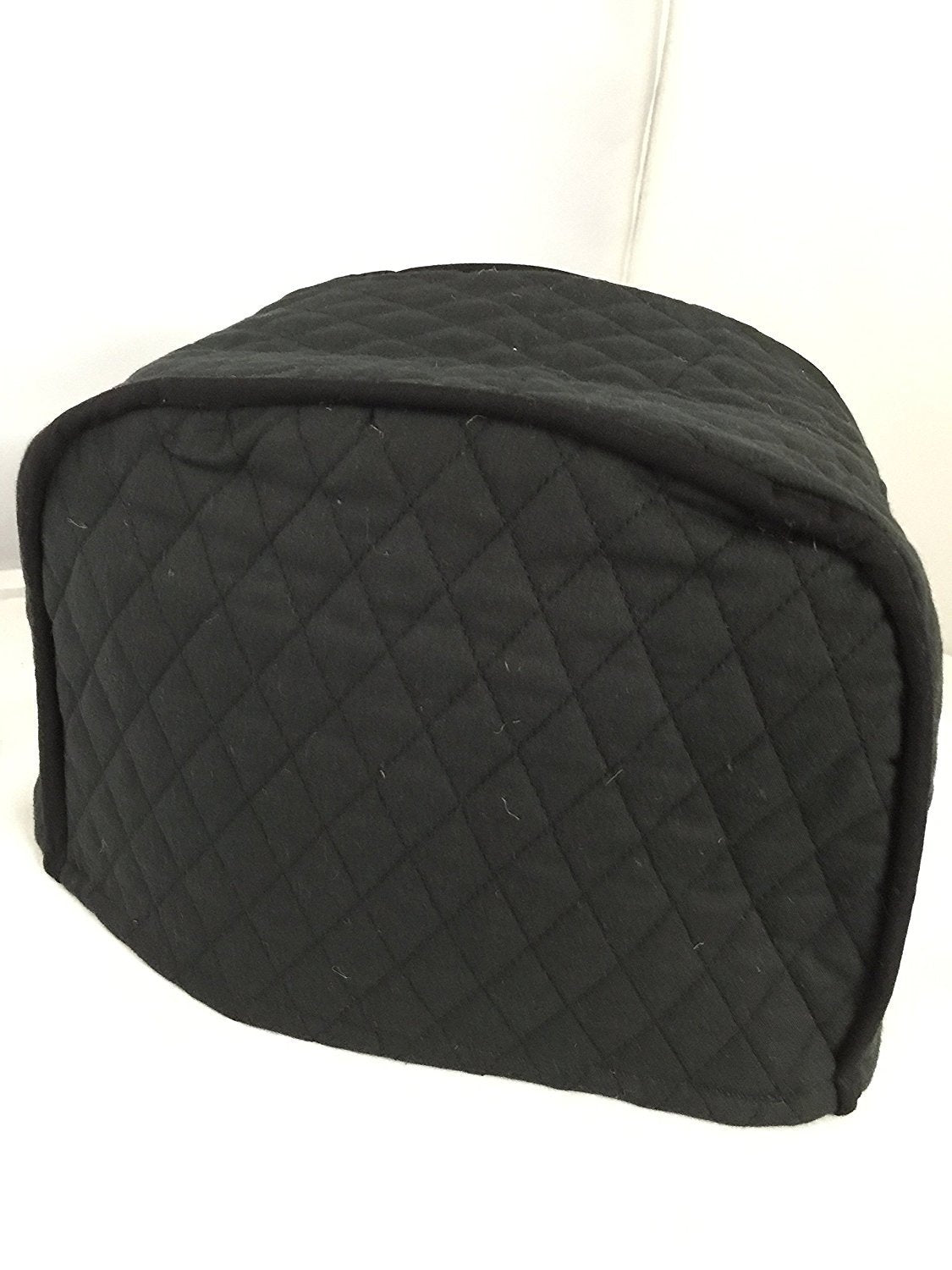2 Slice Toaster Cover (12 x7.5 x8 ) / Quilted Double Faced Cotton, Black