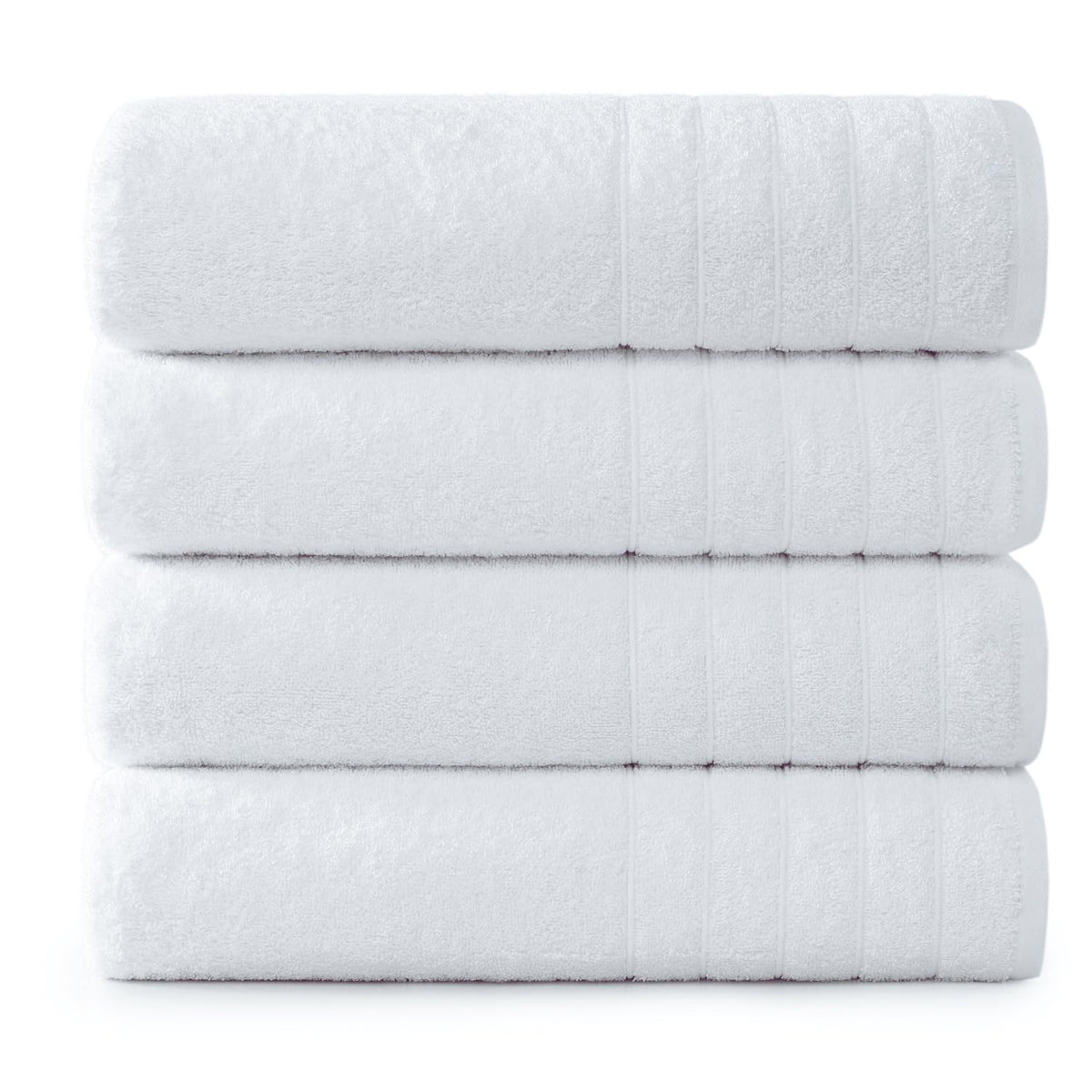 Casa Platino Bath Towels, 4 Pack Large Bath Towel Set (30''X 60''), 100% Ringspun Cotton Towels, White Towels For Bathroom, Abso