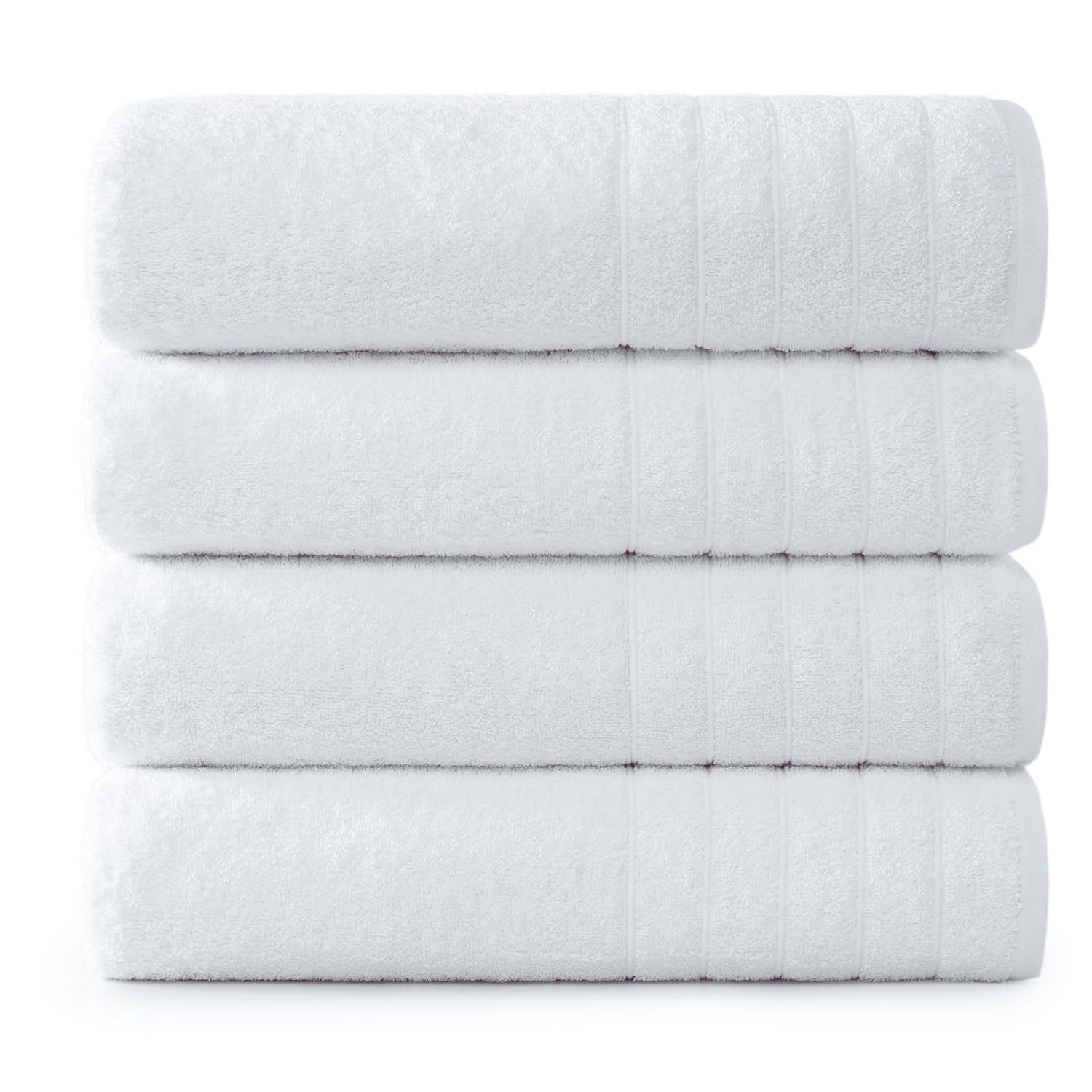 Casa Platino Bath Sheets, 4 Pack Bath Sheet(36''X 72''), 100% Ringspun Cotton Towels, White Towels For Bathroom, Absorbent Towel
