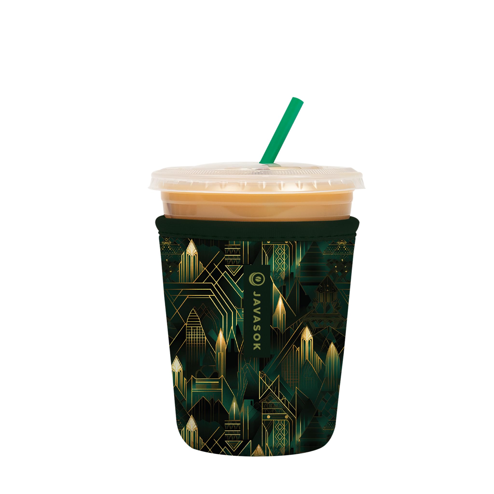 Sok It JavaSok Iced Coffee & Cold Soda Insulated Neoprene Cup Sleeve (City Limits, Small: 16-20oz)