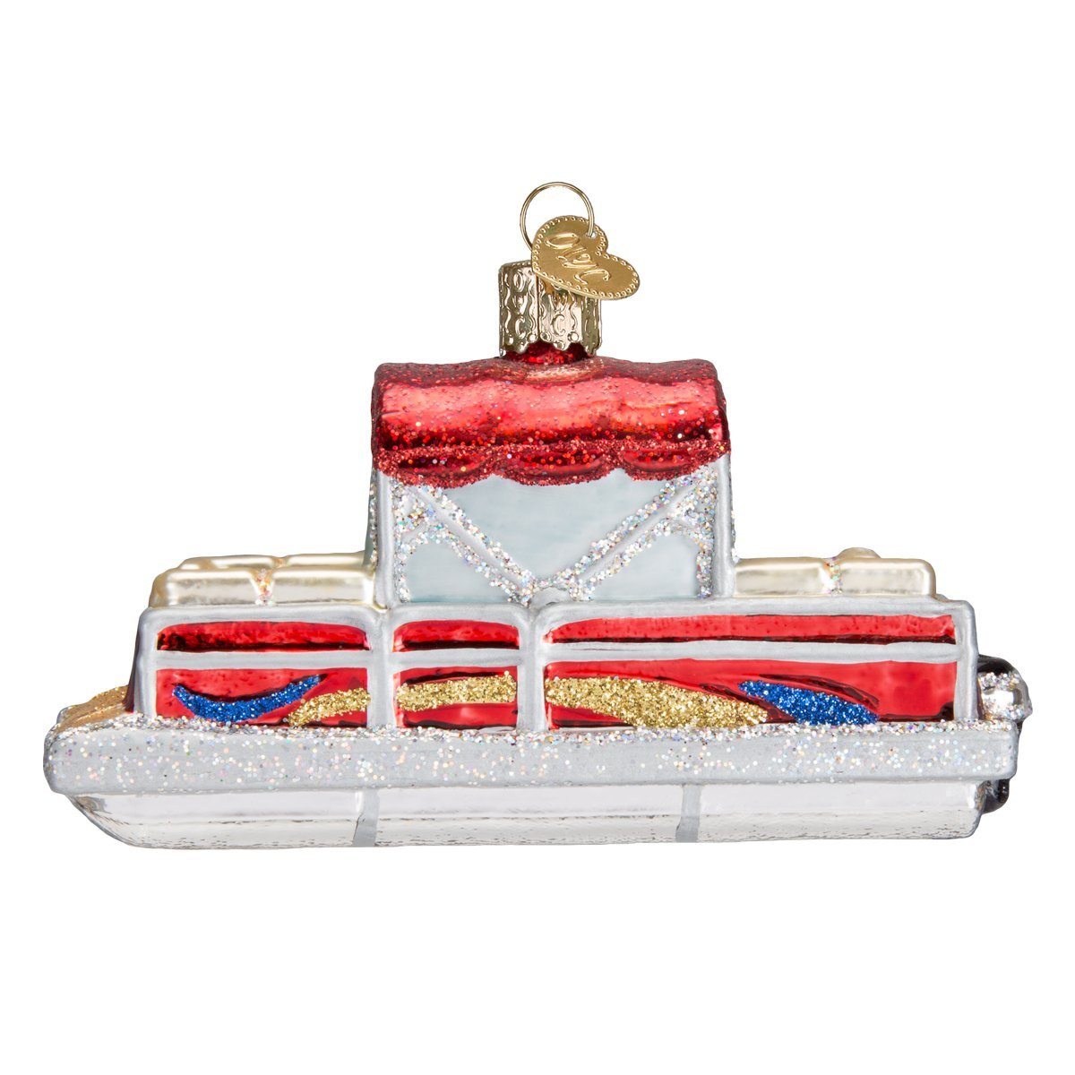 Old World Christmas Fisherman Collection Glass Blown Ornaments for Christmas Tree Pontoon