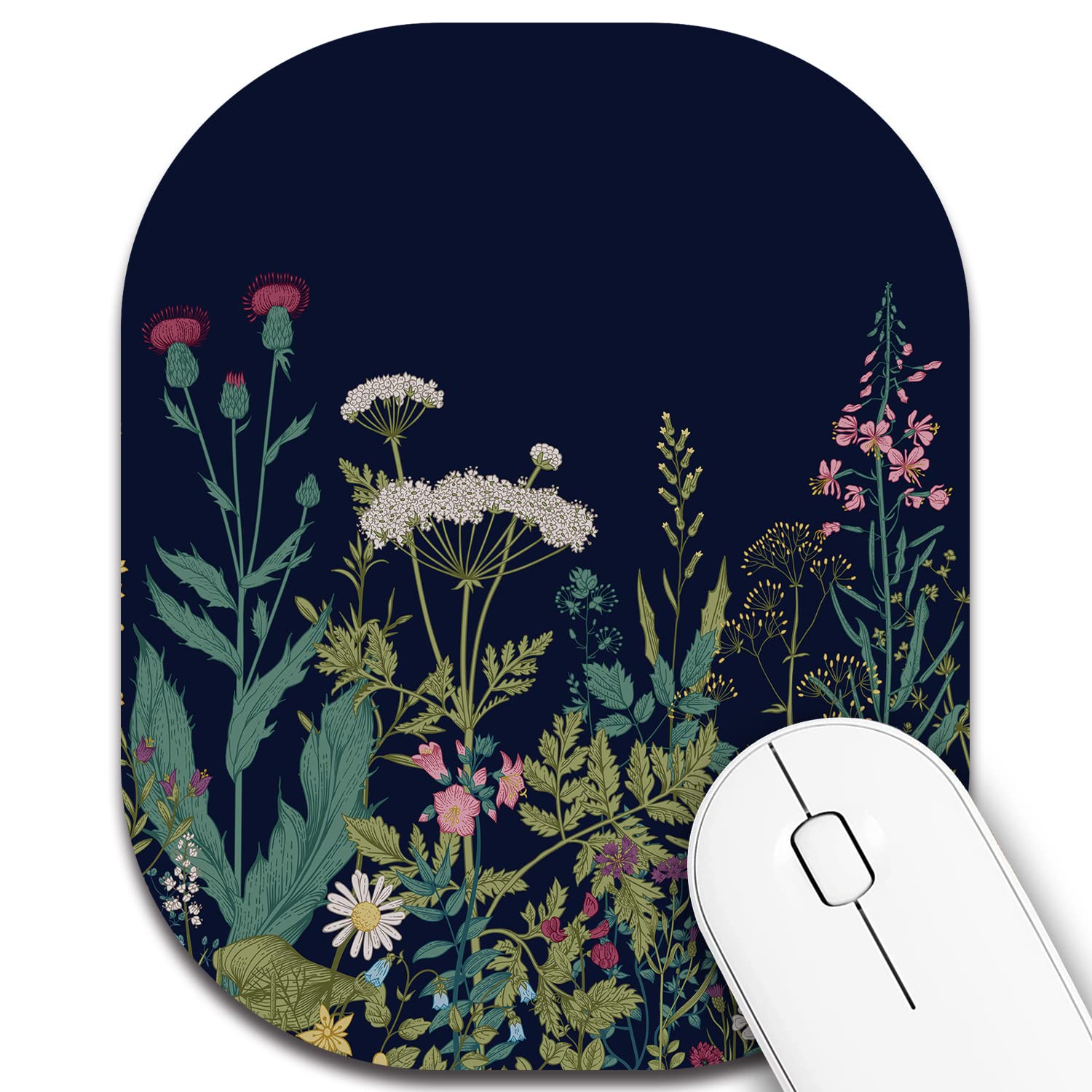 Summer Garden Small Mouse Pad,Mini Mouse Pad 6 X 7 Inch,For Laptop Keyboard Tray Wireless Mouse Home Office Travel,With Non-Slip
