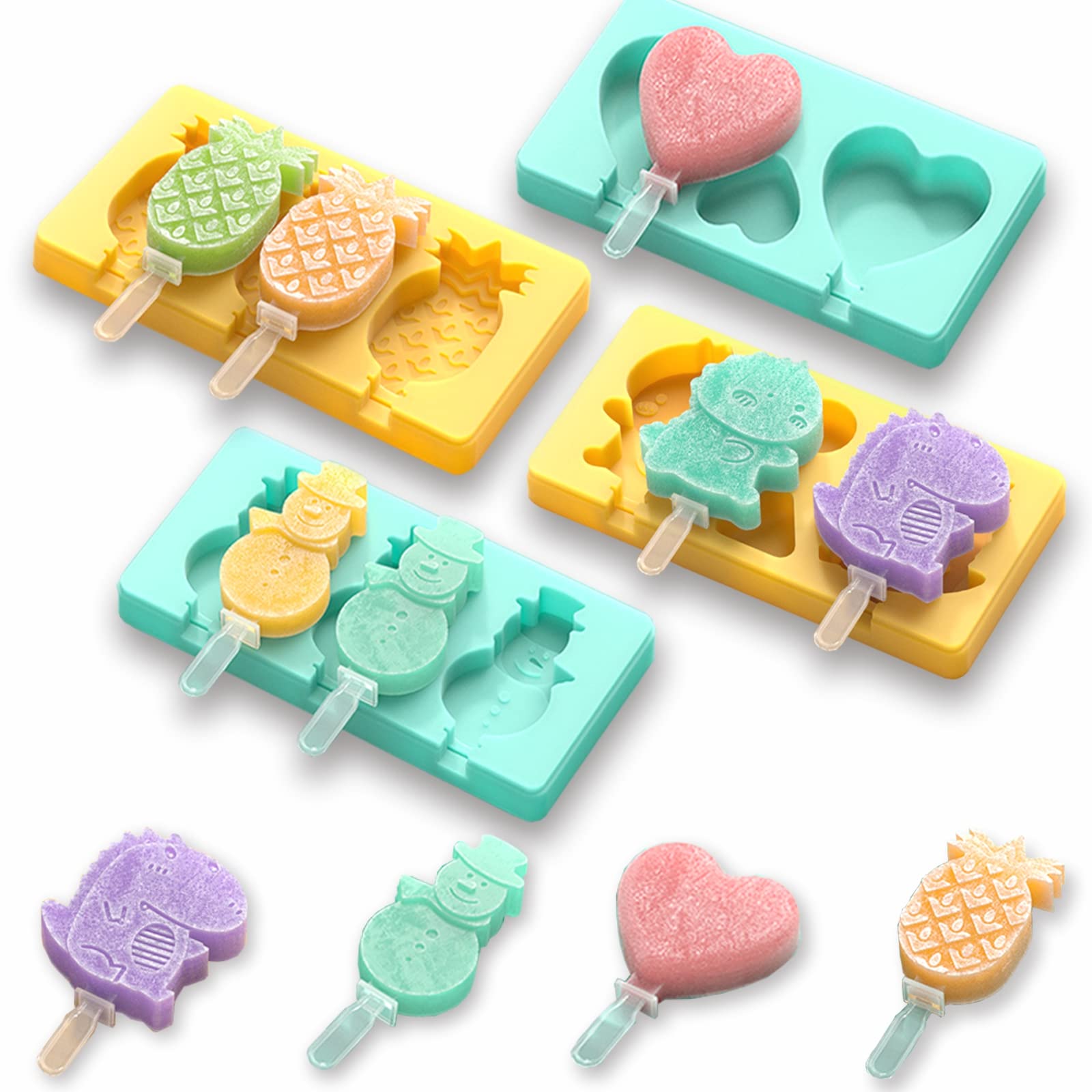 Popsicles Molds,Small Silicone Popsicle Molds For Toddlers,Homemade Frozen Baby Popsicles Molds For Kids,Popsicle Molds Silicone