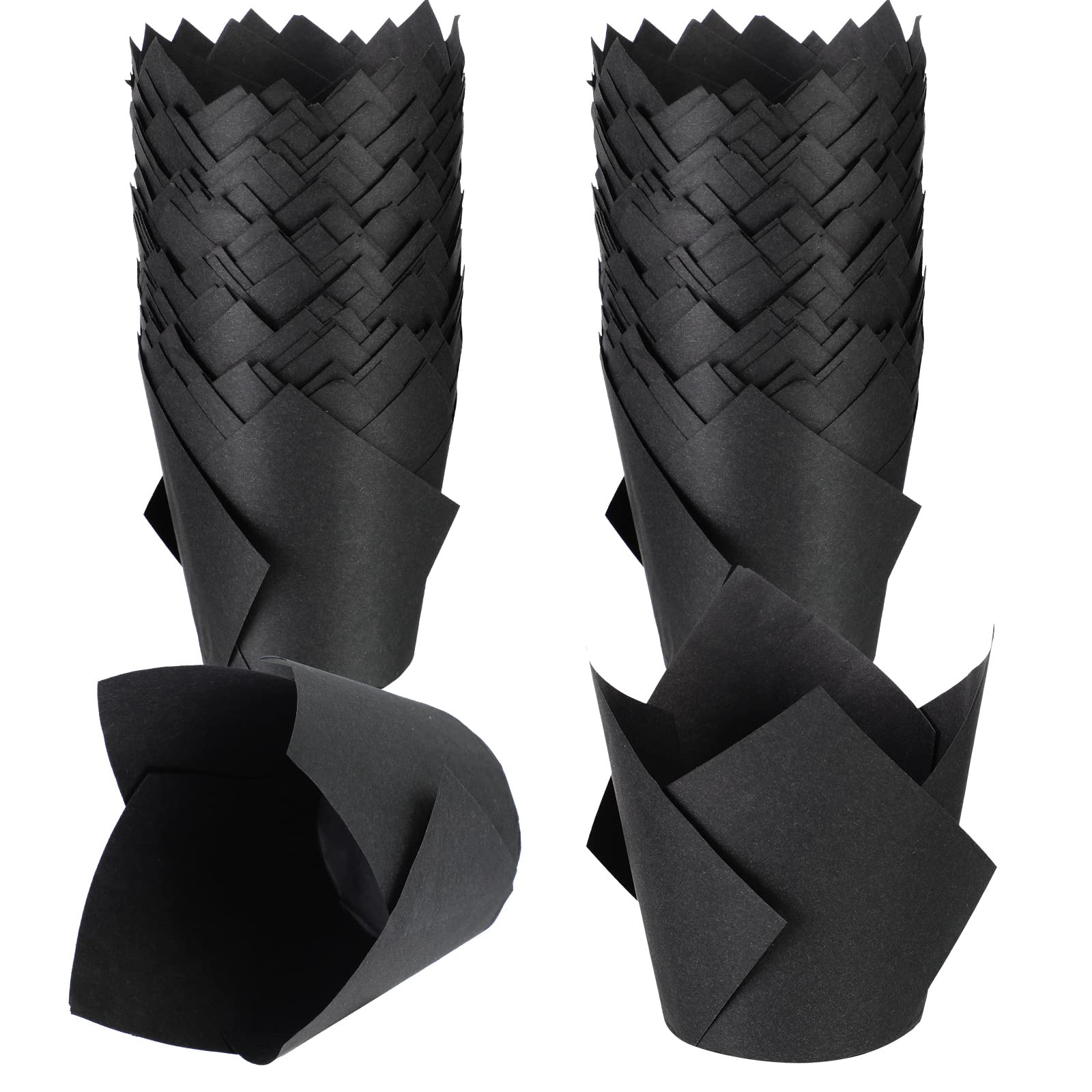 Jutom 200 Pack Tulip Cupcake Liners Paper Baking Cups Greaseproof Muffin Liners Grease Resistant Cupcake Wrappers For Weddings B