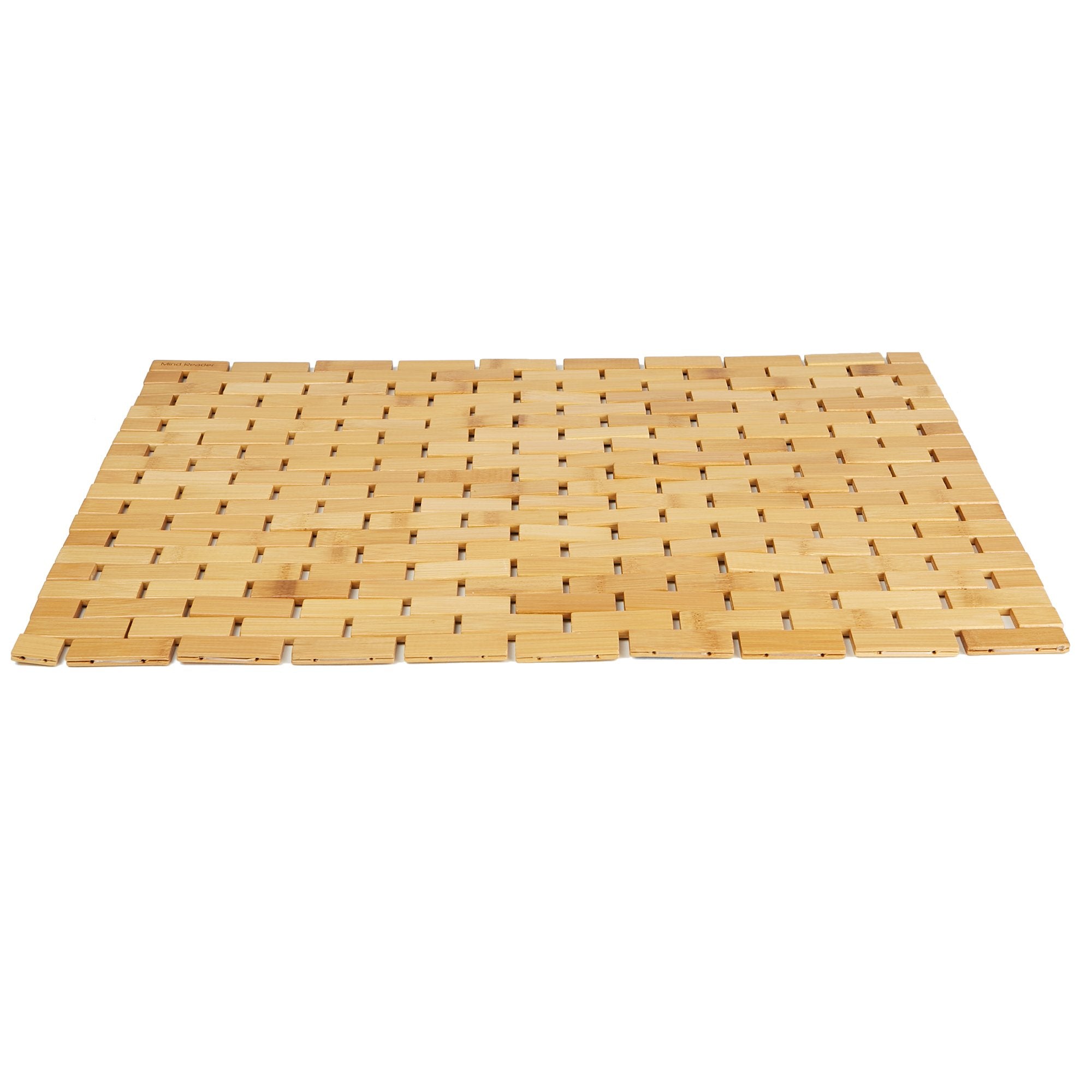 Mind Reader Bath Mat, Shower Mat, Bathtub Mat, Bathroom Accessory, Wood, Rayon From Bamboo, 23.5''L X 16.5''W X 0.4''H, Brown