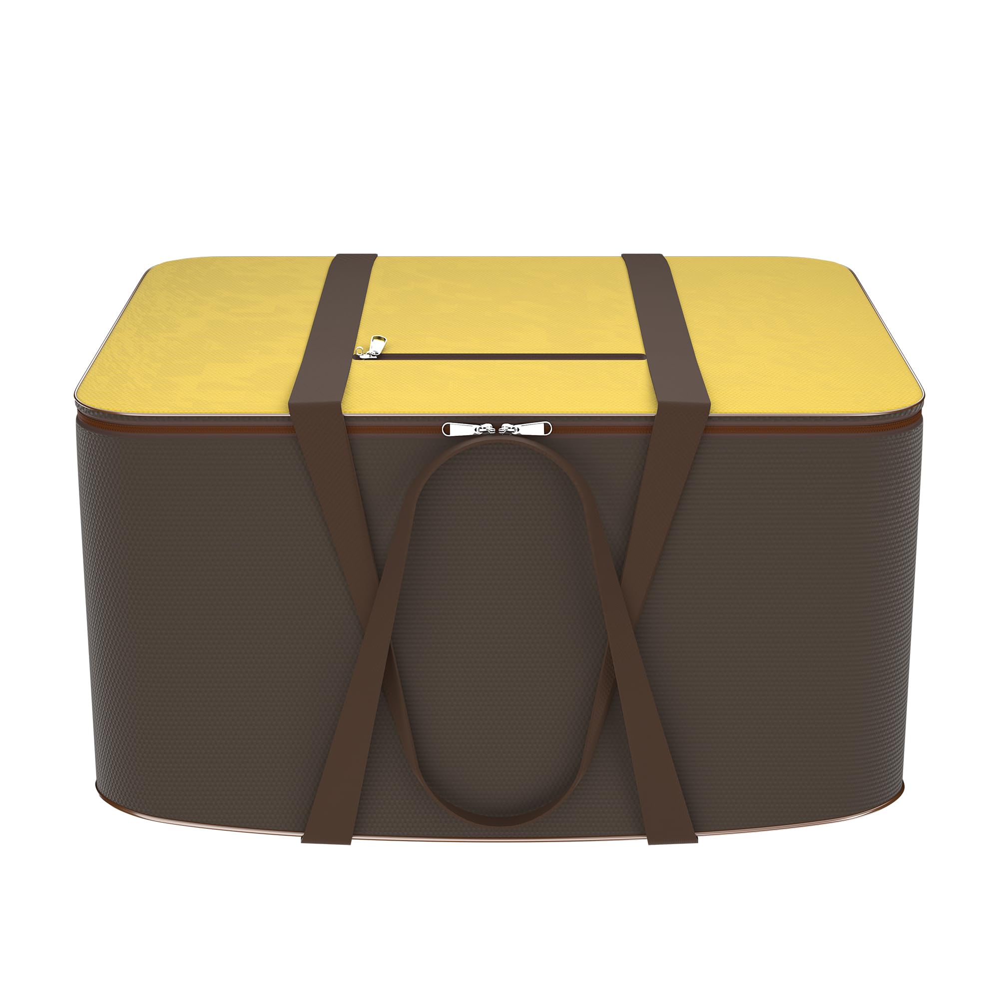 Kuber Industries Underbed Storage Bag|Rexine Jumbo Blanket Cover|Lightweight Storage Bag 58Cms|Foldable Razai Bag|Zipper Storage