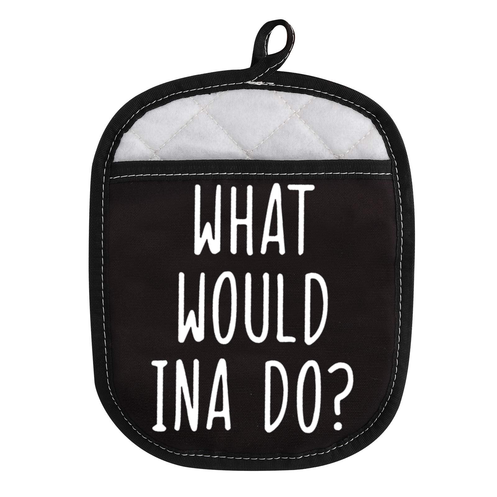 Ina Fans Gift What Would Ina Do Baking Oven Pads Pot Holder With Pocket (What Would Ina Do)