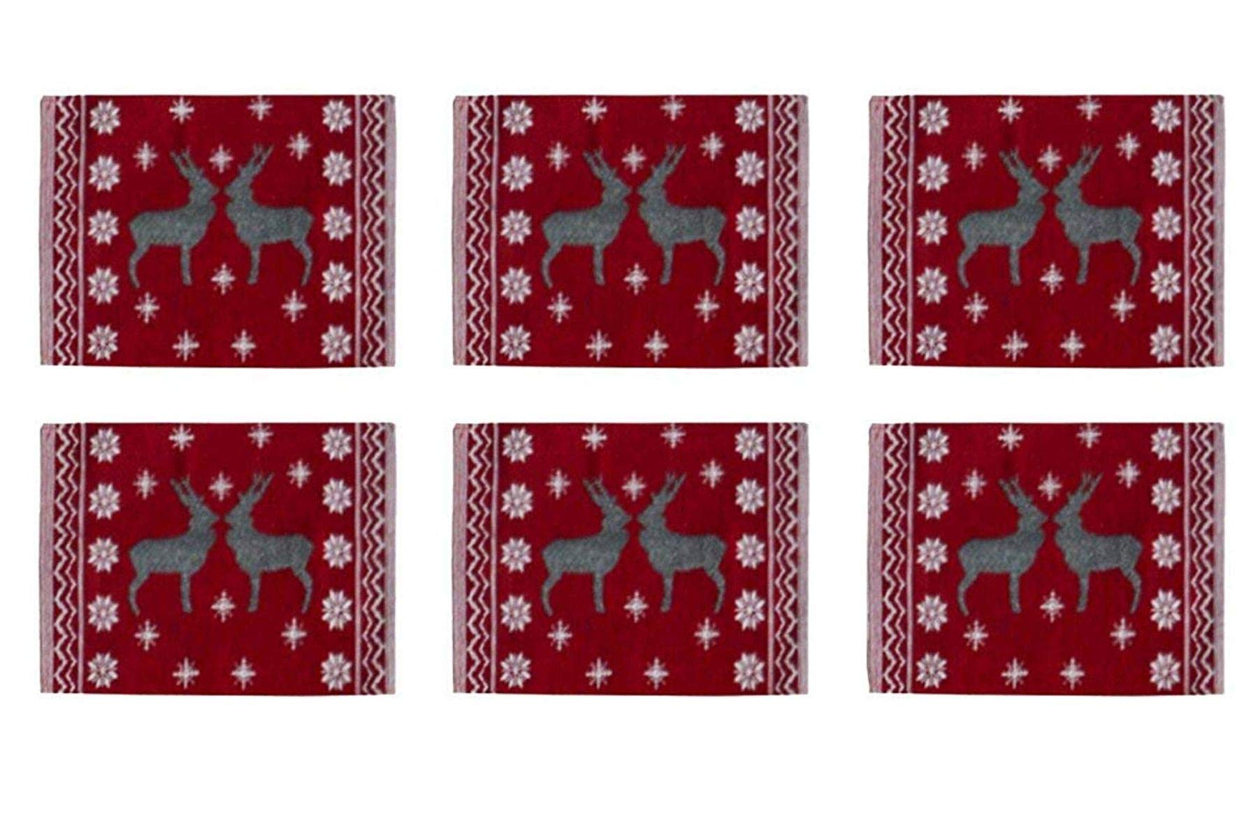 Galaxy Home Decor Dining Table 6 Table Mats with Runner (Mat 13x18 inches and Runner 13x54 inches) Washable Cotton Linen Mat Jac