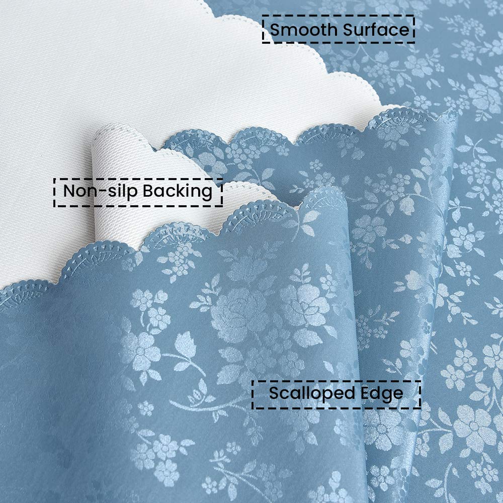 Romanstile Round Vinyl Tablecloth,100% Waterproof Heavy Duty Oil Spill Proof Stain Resistant Plastic Pu Table Cover With Flannel