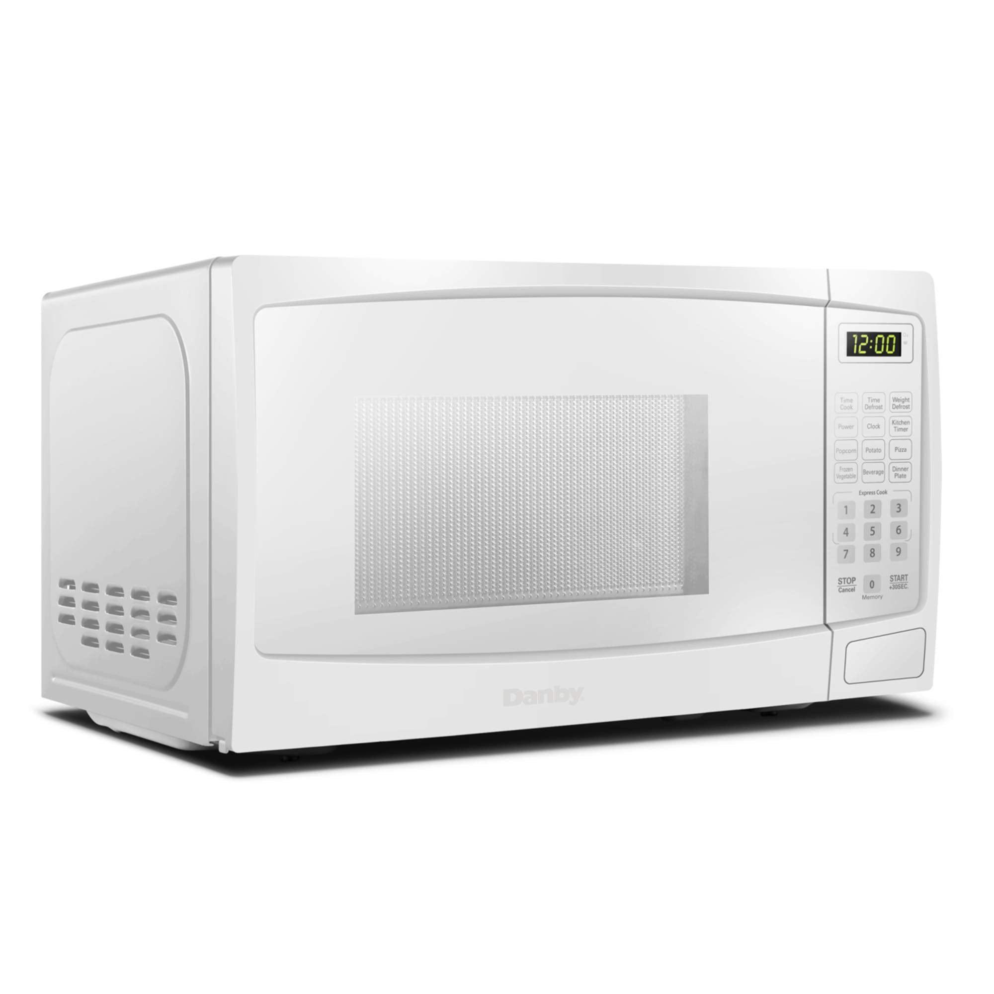 Danby Dbmw1120Bww 1.1 Cu.Ft. Countertop Microwave In White - 1000 Watts, Family Size Microwave With Push Button Door
