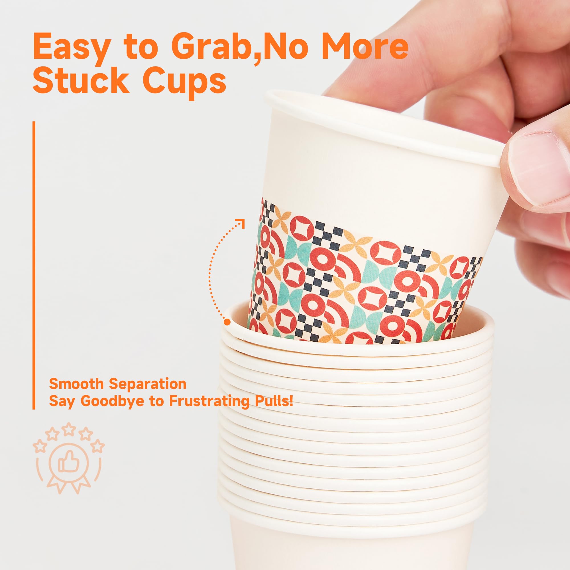 METAPRINT 600 Pack 3 oz Bathroom Cups, Disposable Paper Cups with Rolled Rim, Small Paper Mouthwash Cup for Guest Bathrooms, Van