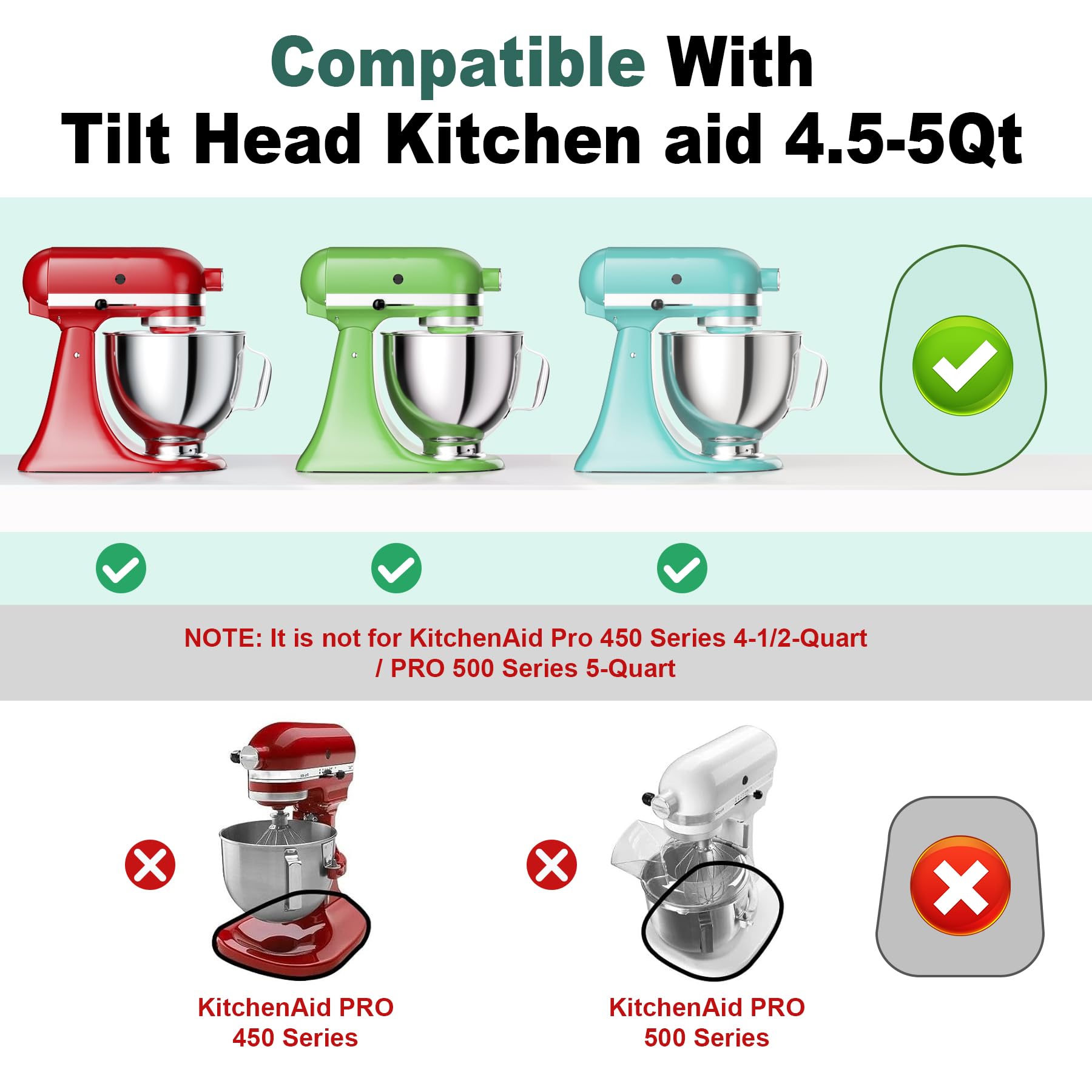 GuanQiao Food-Grade Bamboo Mixer Slider for KitchenAid 4.5-5 Qt Tilt Head, Natural Bamboo, Model KA-GQ11, Kitchen Storage Accessory