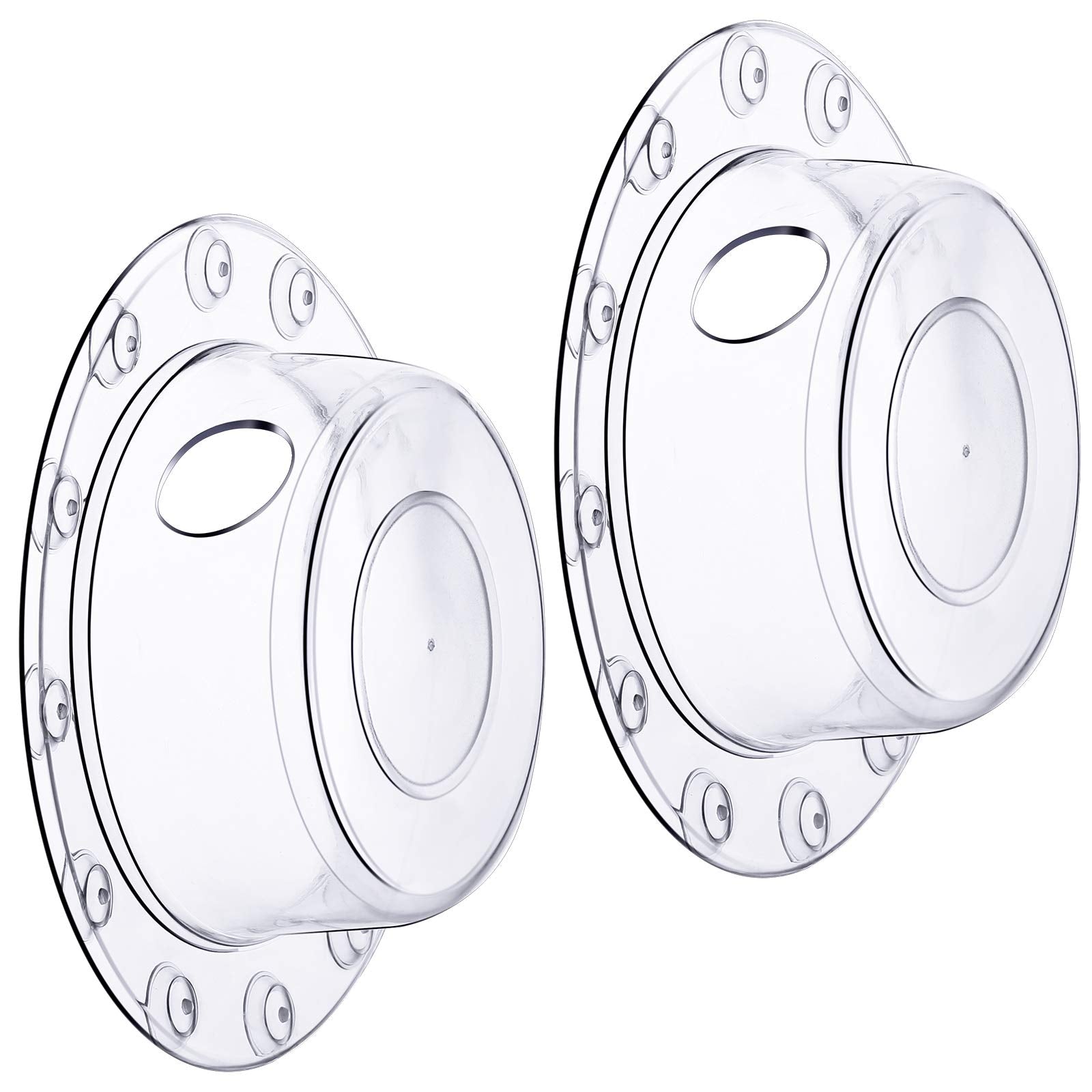 Jetec 2 Pack Bathtub Stoppers Bathtub Overflow Drain Cover 6.1 Inch Transparent Pvc Bath Stoppers Overflow Drain Cover Plug For