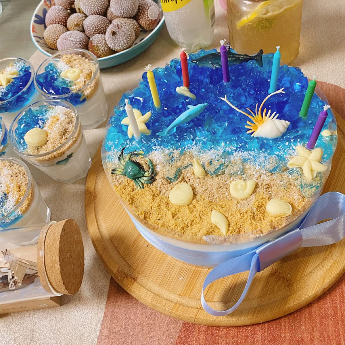 3 Pcs Marine Theme Cake Fondant Silicone Mold Seashell Conch Starfish Coral Baking Molds For Diy Cake Decoration Chocolate Candy