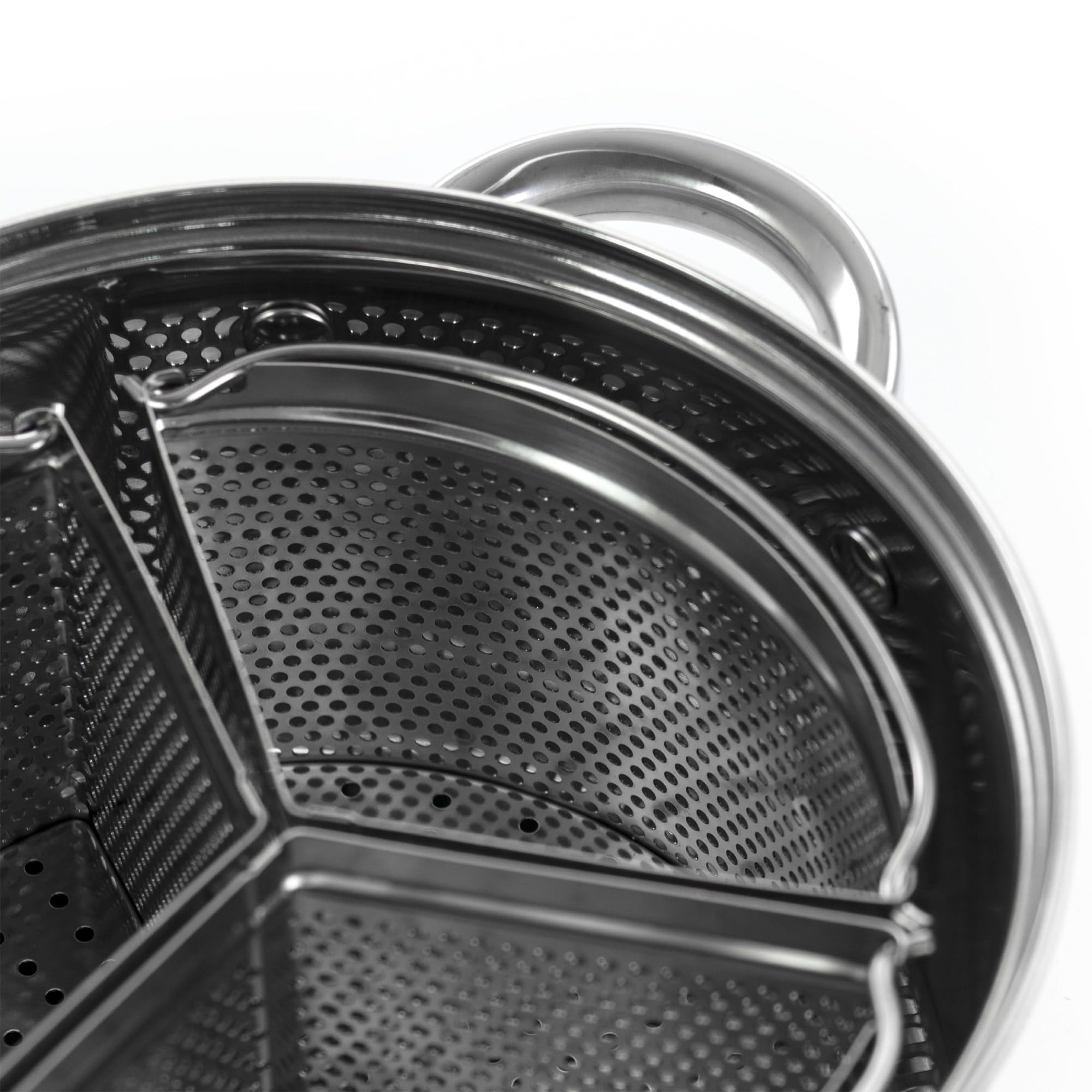 Oster Sangerfield Stainless Steel 4 QT Dutch Oven with Lid and 3 Section Dividers