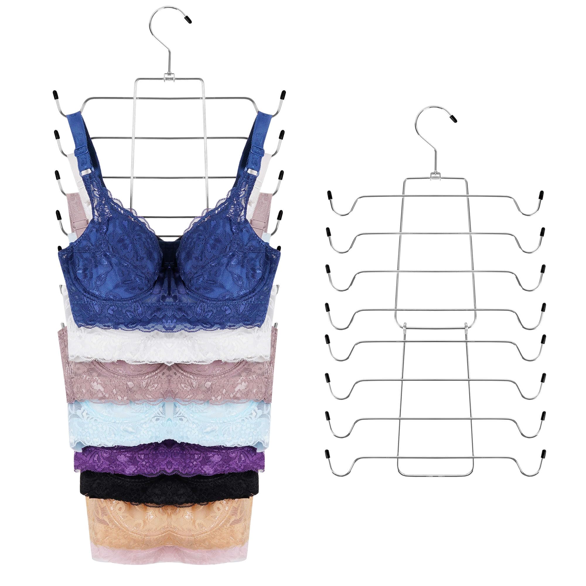 Zedodier 3 Pack Tank Top Hanger, Space Saving Bra Hangers, Non-Slip Hanging Sport Bras Holder, Closet Organizers And Storage For