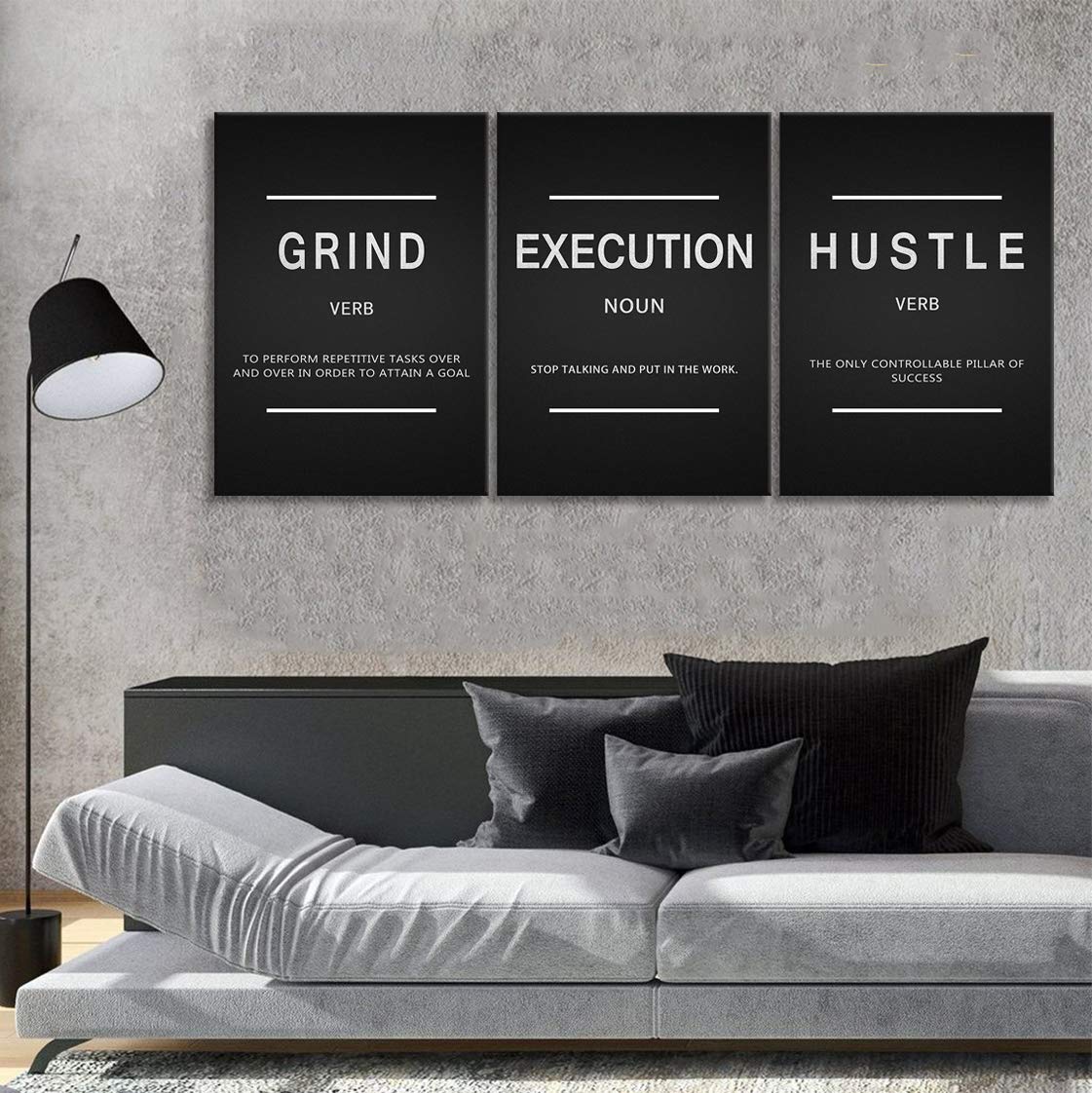 Large Success Quote Inspirational Wall Art Motivational Grind Hustle Execution Painting Entrepreneur Office Posters Prints Canva