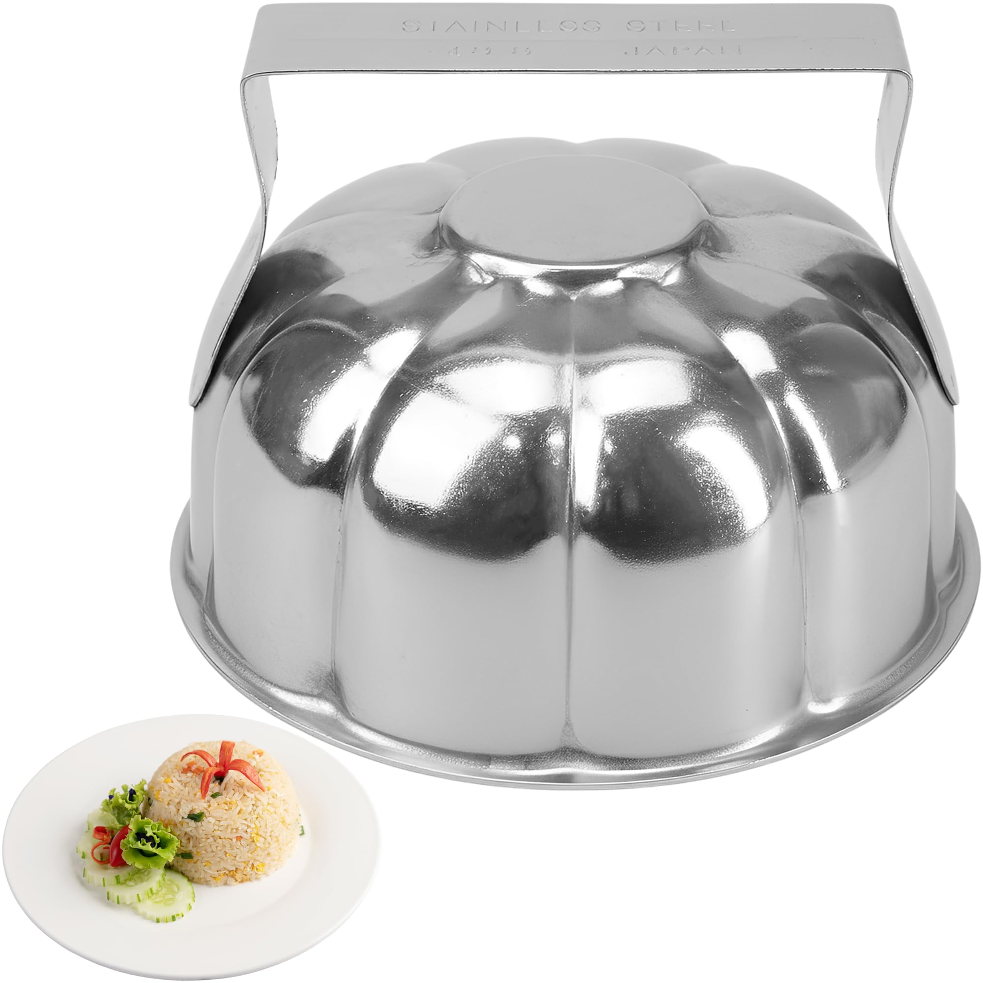 KH866 Flower Rice Molds - Cute Stainless Steel Press Mold for Omurice, Tamagoyaki, Omelette, Sushi & Egg Fried Rice Home Restaur