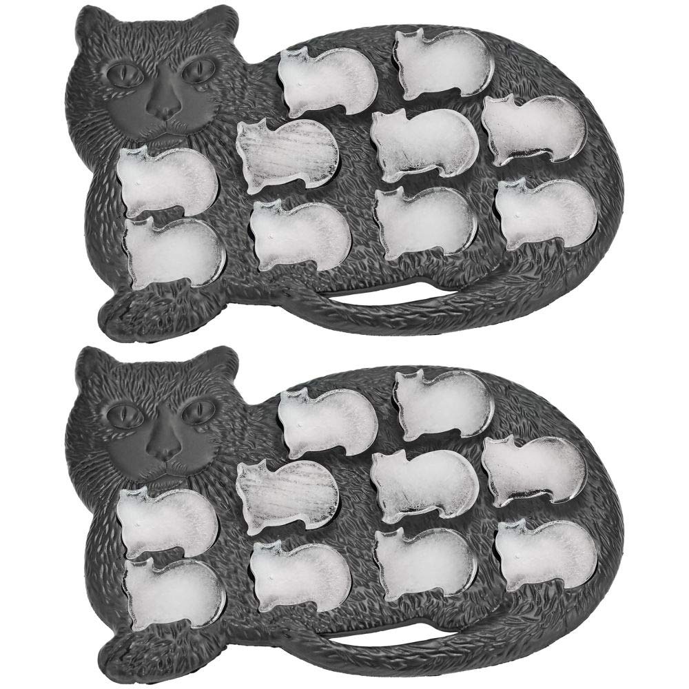 Fairly Odd Novelties Ice Cube Tray, Two Pack, Black Cat
