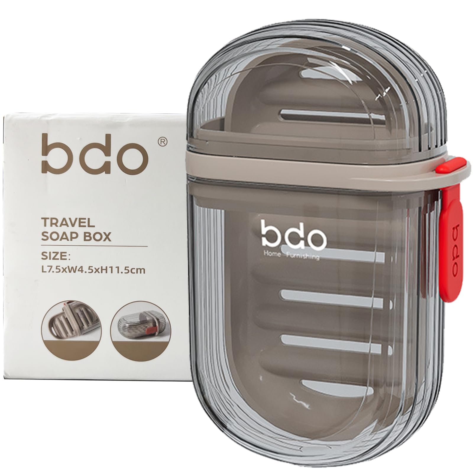 Peisainox Travel Soap Case, Leakproof Soap Container With Lid, Portable Bar Soap Holder For Traveling, Soap Dish For Bathroom, S