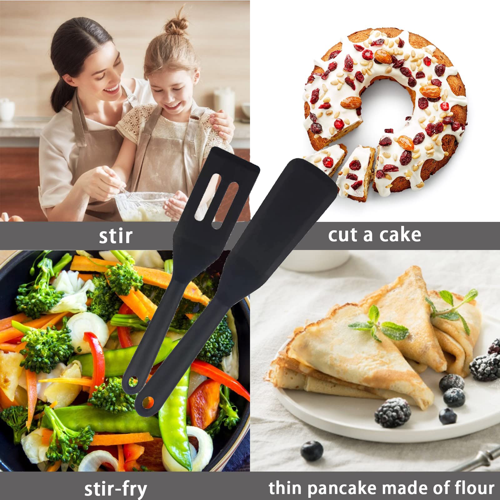 Mini Brownie Serving Spatula, Cookie Silicone Spatulas Flexible Nonstick Silicone Serve Turner Heat-Resistant For Flip Egg In Sm