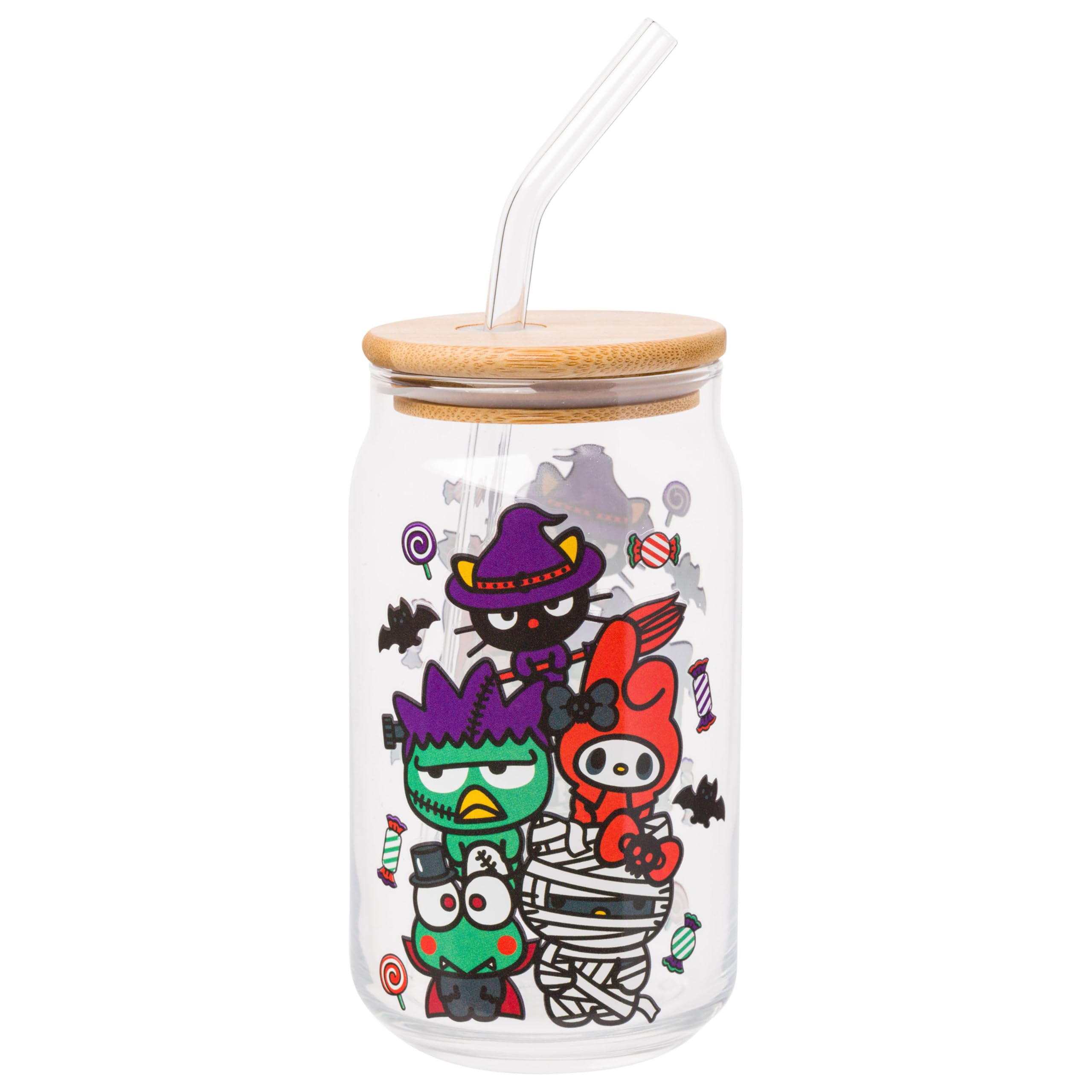 Silver Buffalo Sanrio Hello Kitty & Friends Halloween Spooky Badtz-Maru Frankenstein, Chococat Witch, My Melody Ghost, Keroppi V