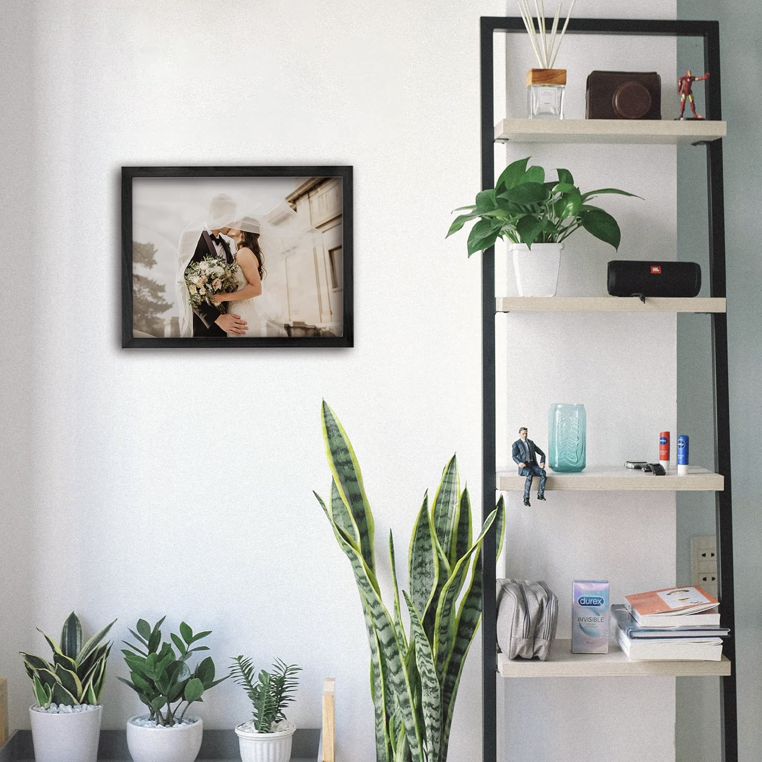 Framed Custom Canvas Prints With Your Photos Personalized Photo To Canvas Print Gifts For Couples Friends Family Baby Pets 16X12