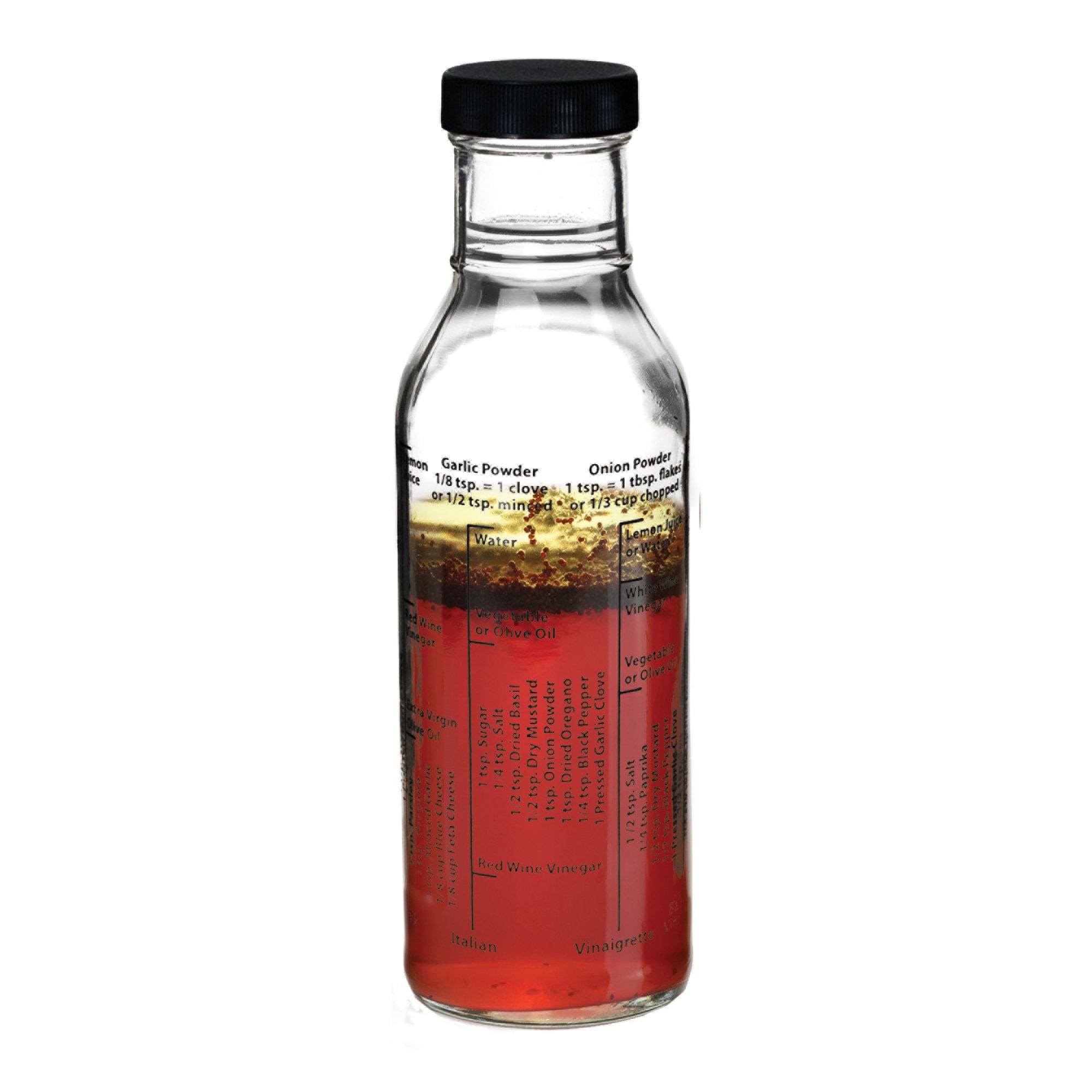 Kolder Salad Dressing Bottle, Glass, 13-Ounce, Made In The Usa, White