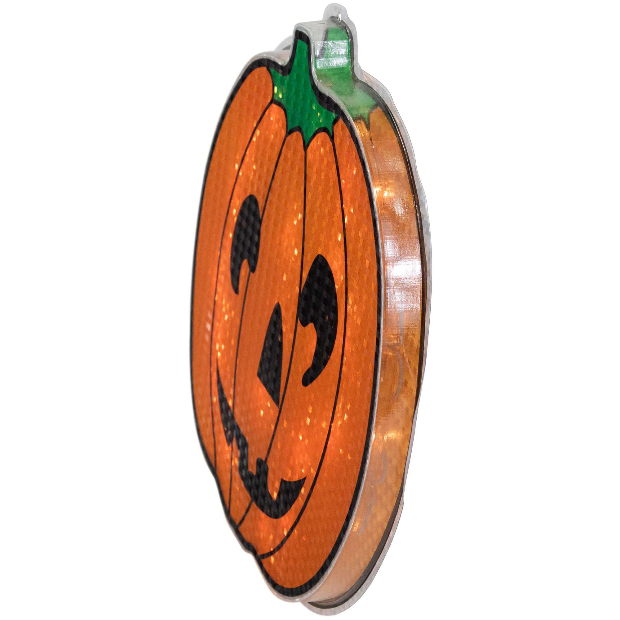 Lighted Jack O  Lantern Halloween Window Decoration - 13.5
