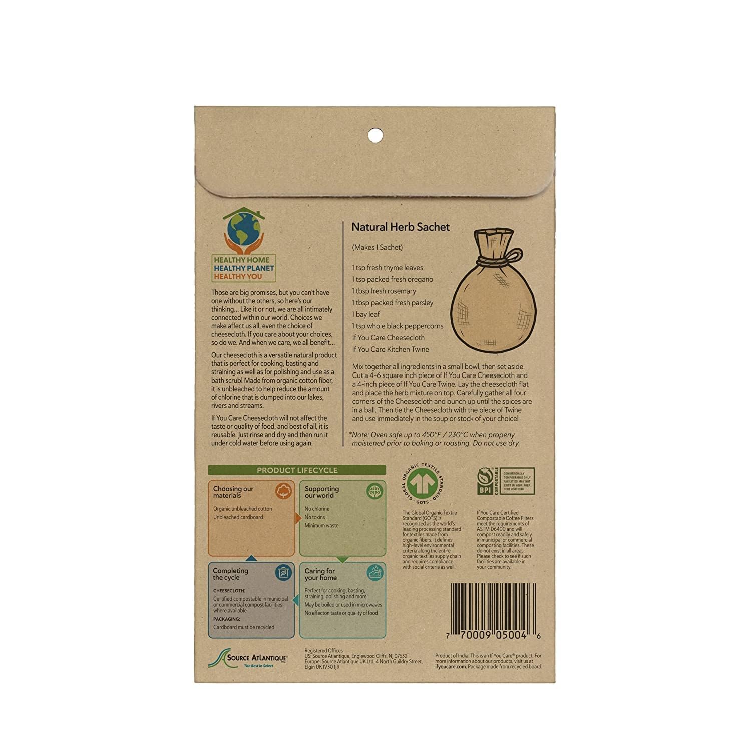 IF YOU CARE 72x36-Inch Cheesecloth  Unbleached  2-Square Yards (Pack of 6)