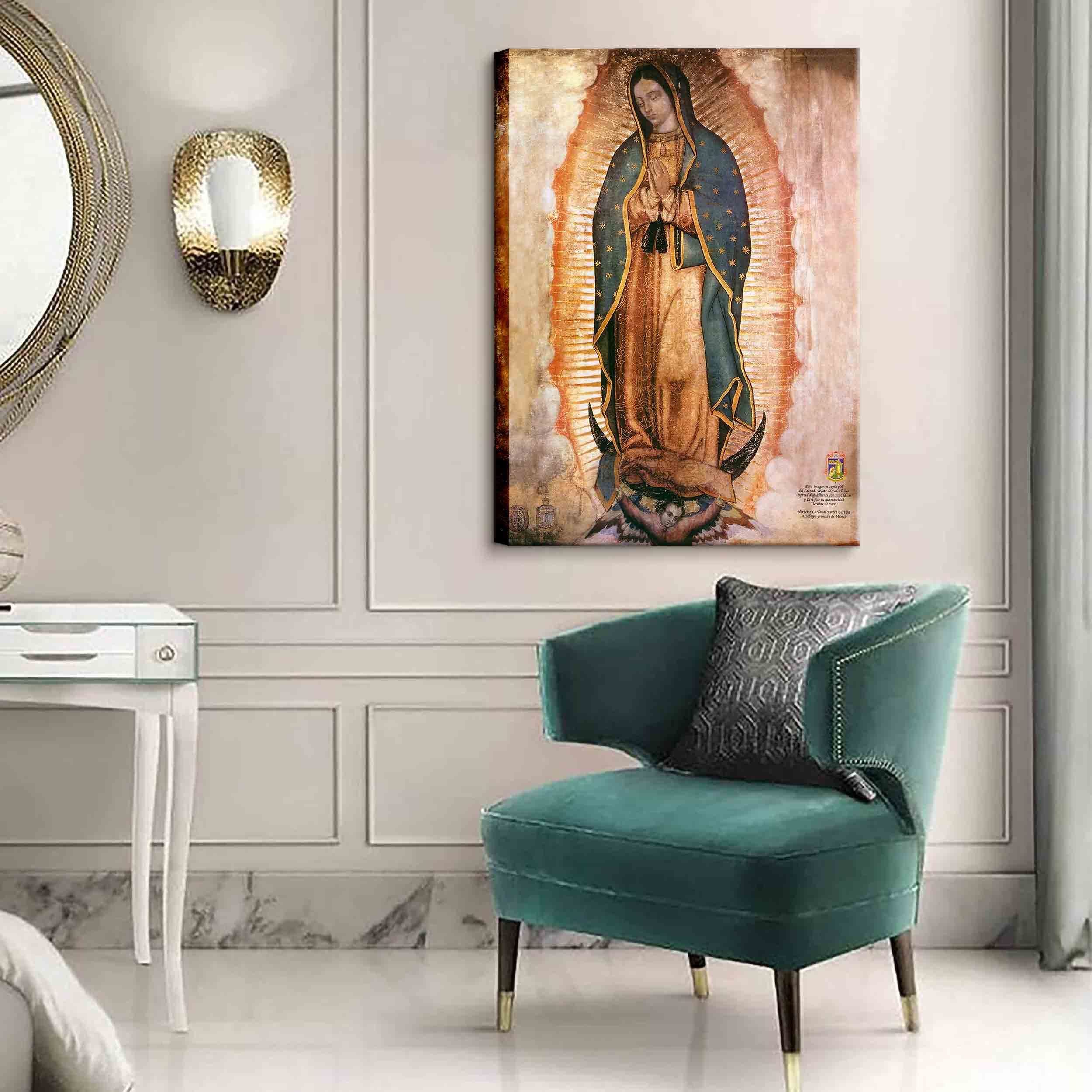 Mexico Our Lady Of Guadalupe Portrait Canvas Wall Art Decor Religious Catholic Poster Prints Picture For Altar Living Room Bedro