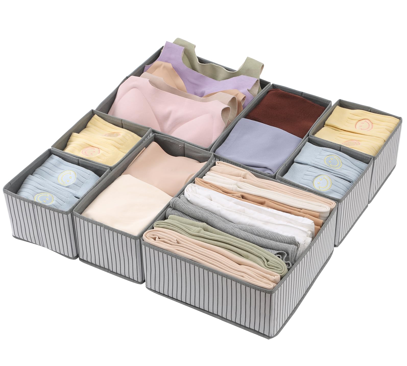 House Of Quirk NonWoven Foldable Clothing Storage Box Closet Dresser Drawer Organizer Containers Divider With Drawers For Under