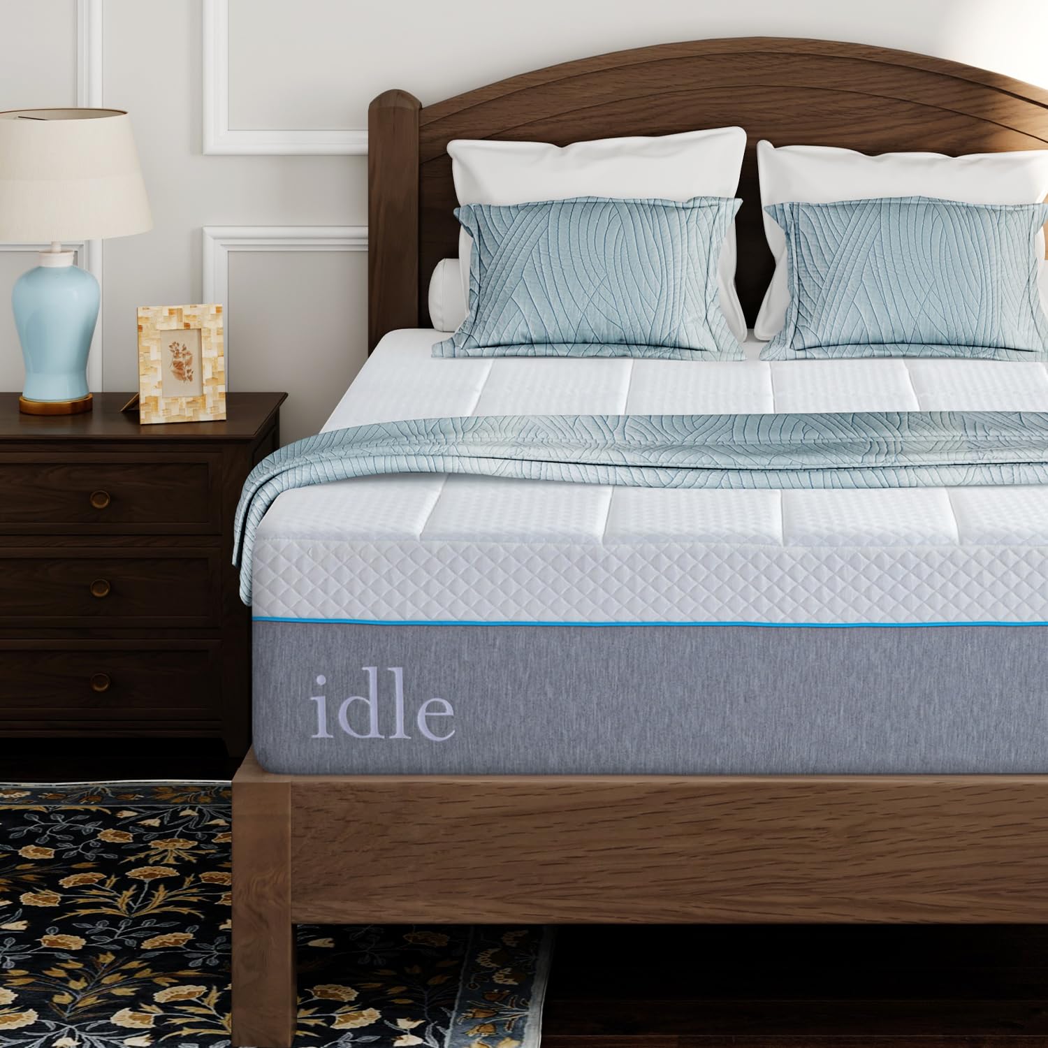 Egohome King Mattress 14 Inch Cooling Gel Memory Foam, Fiberglass Free, Mattress Bed In A Box For Back Pain Relief, Medium Firm,