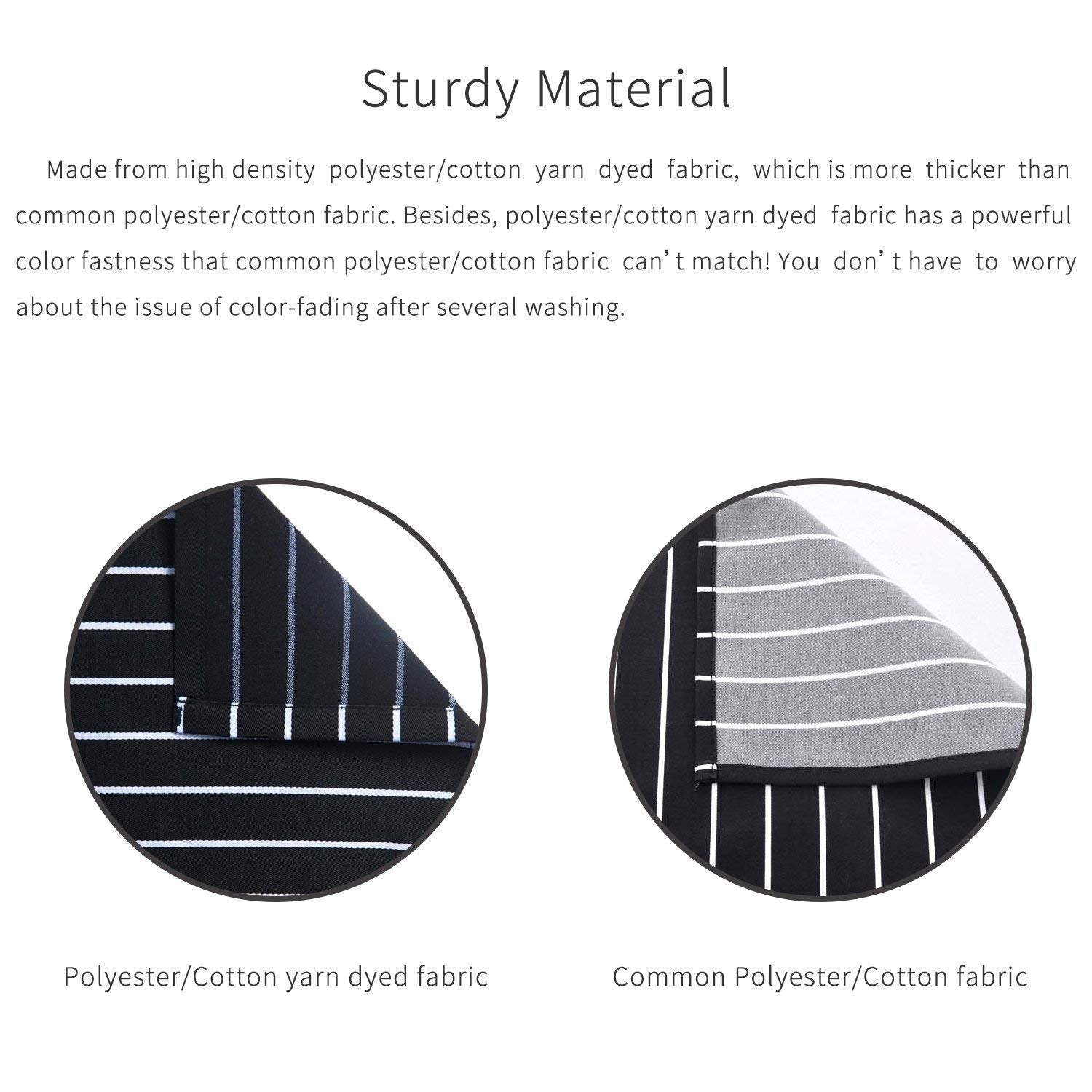 Alipobo Aprons For Women And Men, Kitchen Chef Apron With 3 Pockets And 40'' Long Ties, Adjustable Bib Apron For Cooking, Servin