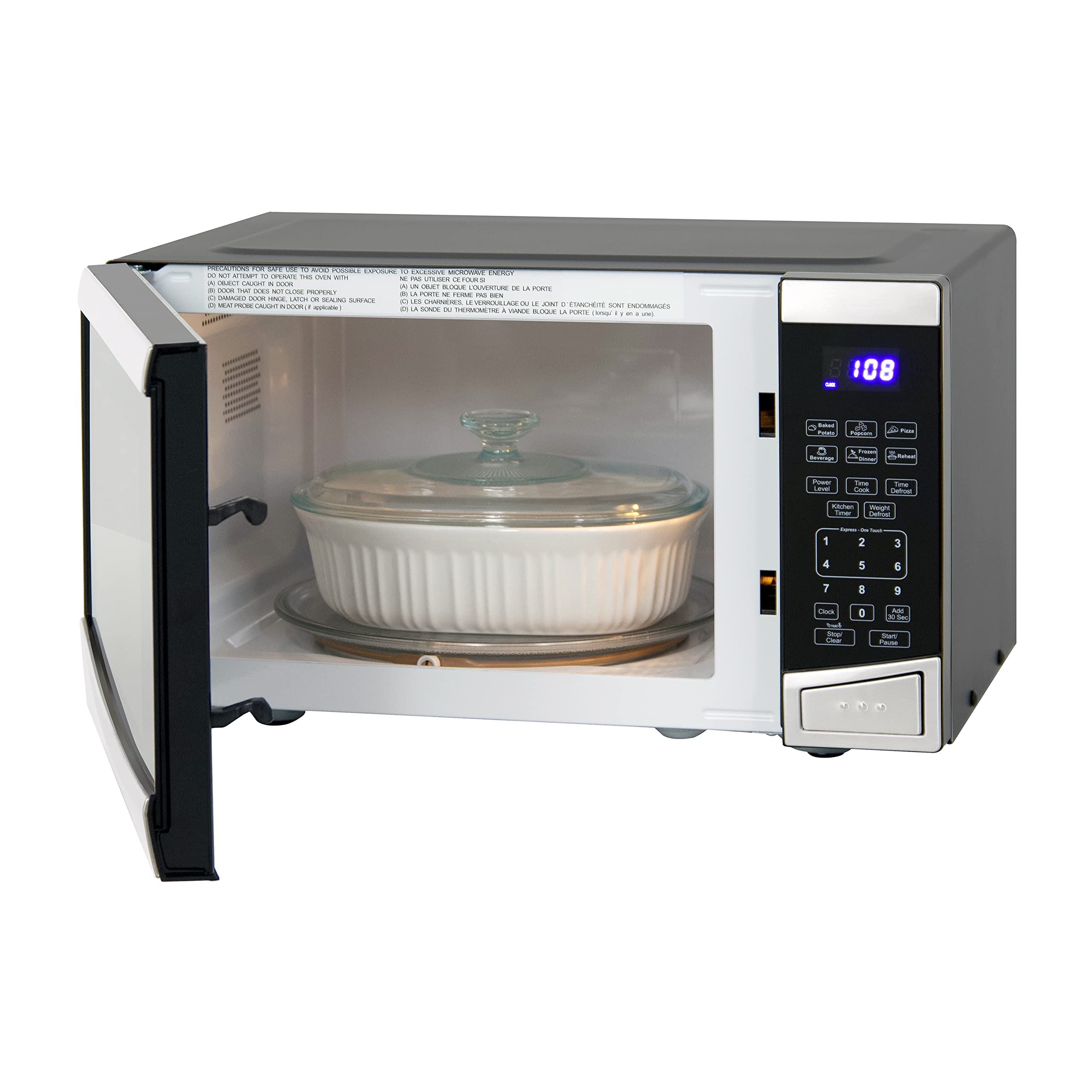Avanti Mt09V3S Microwave Oven 900-Watts Compact With 10 Power Levels And 6 Pre Cooking Settings, Speed Defrost, Electronic Contr