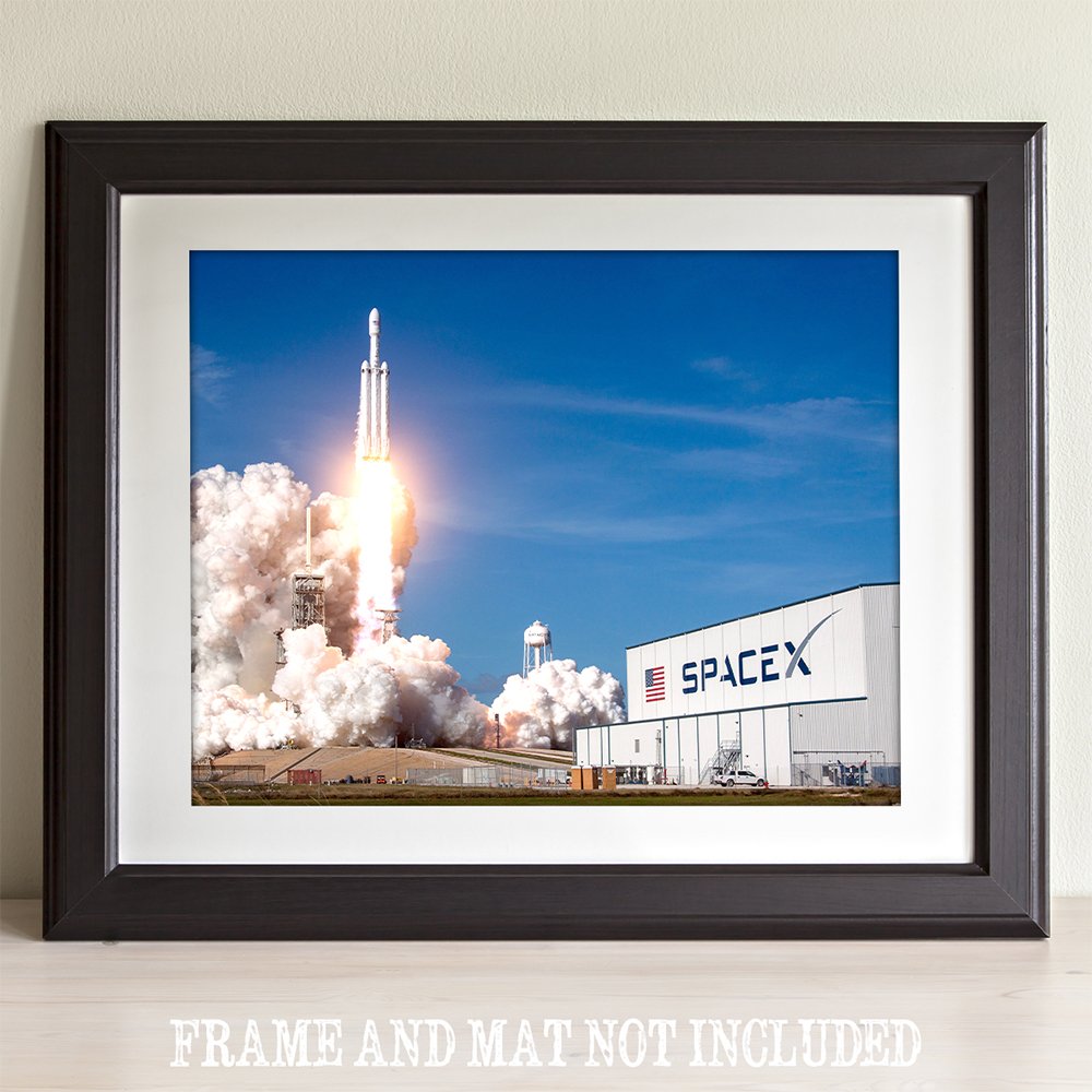 Astronomy Poster - Spacex Rocket Launch V2-11X14 Unframed Art Print - Vintage Posters For Dark Academia, Space Poster For Astron