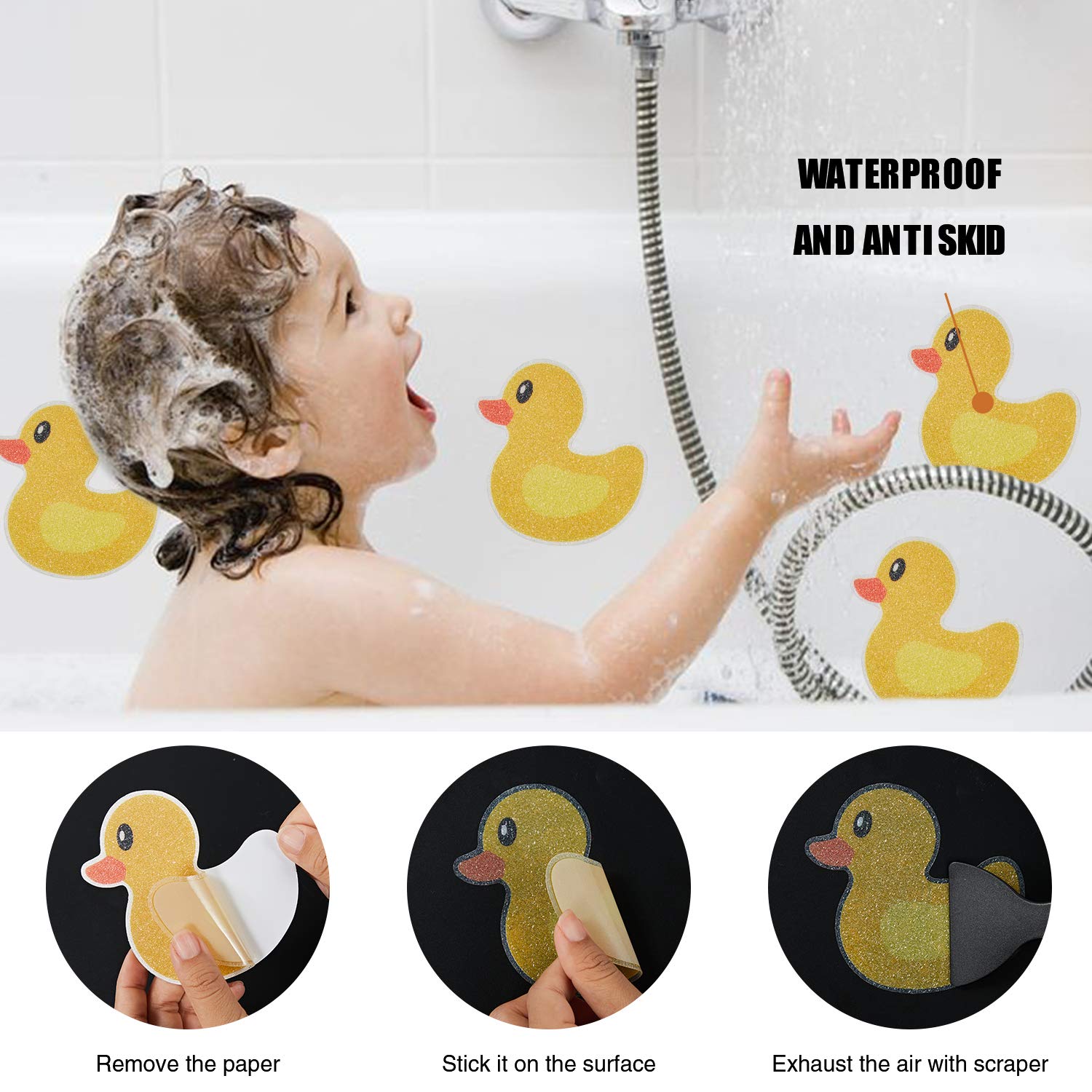 Secopad Original 20 Pcs Non Slip Bathtub Stickers, Adhesive Kids Anti Slip Decal Threads For Shower And Bath Tub With Premium Sc
