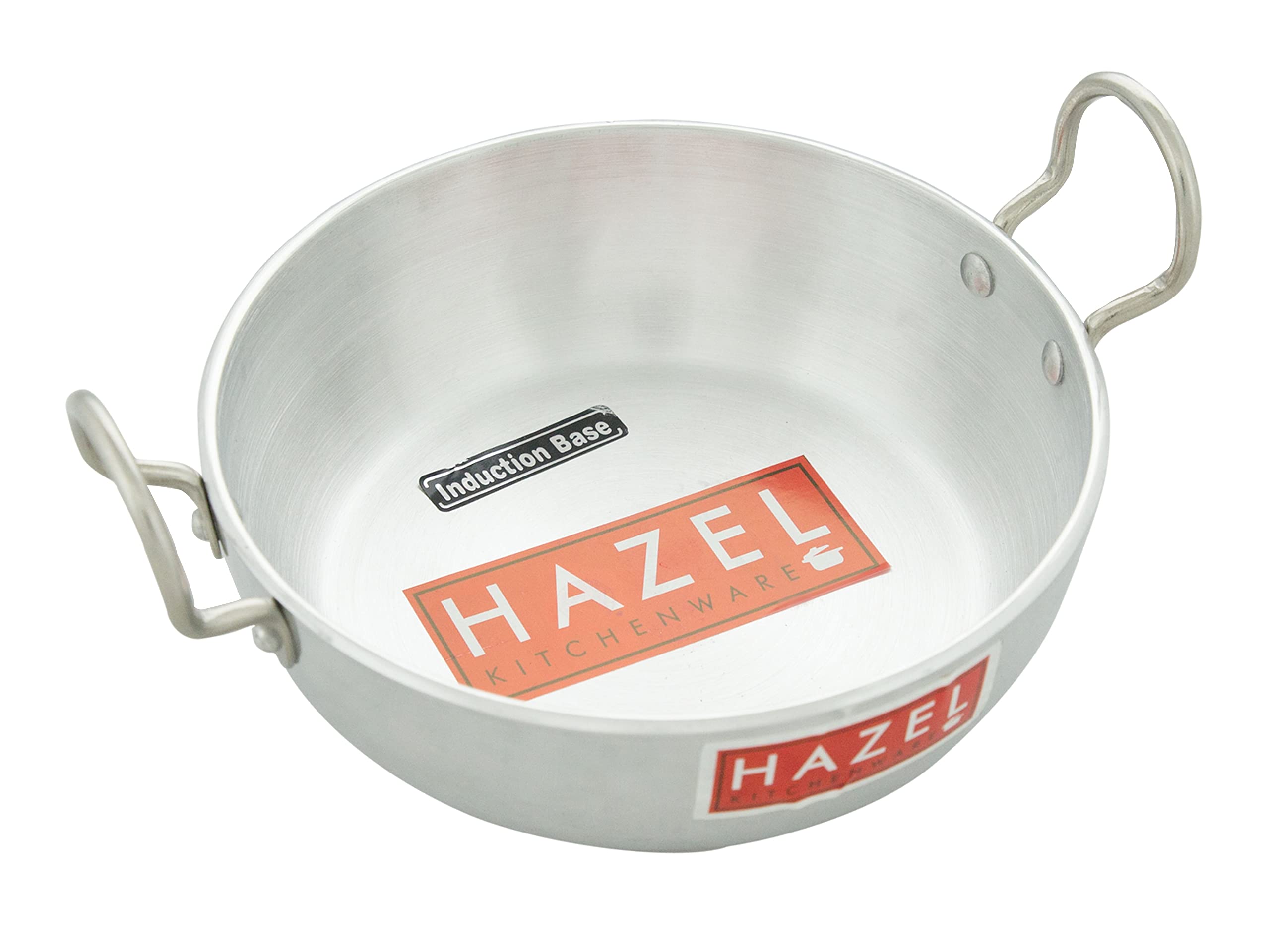 Hazel Aluminium Induction Base Kadai With Handle, 4800 Ml