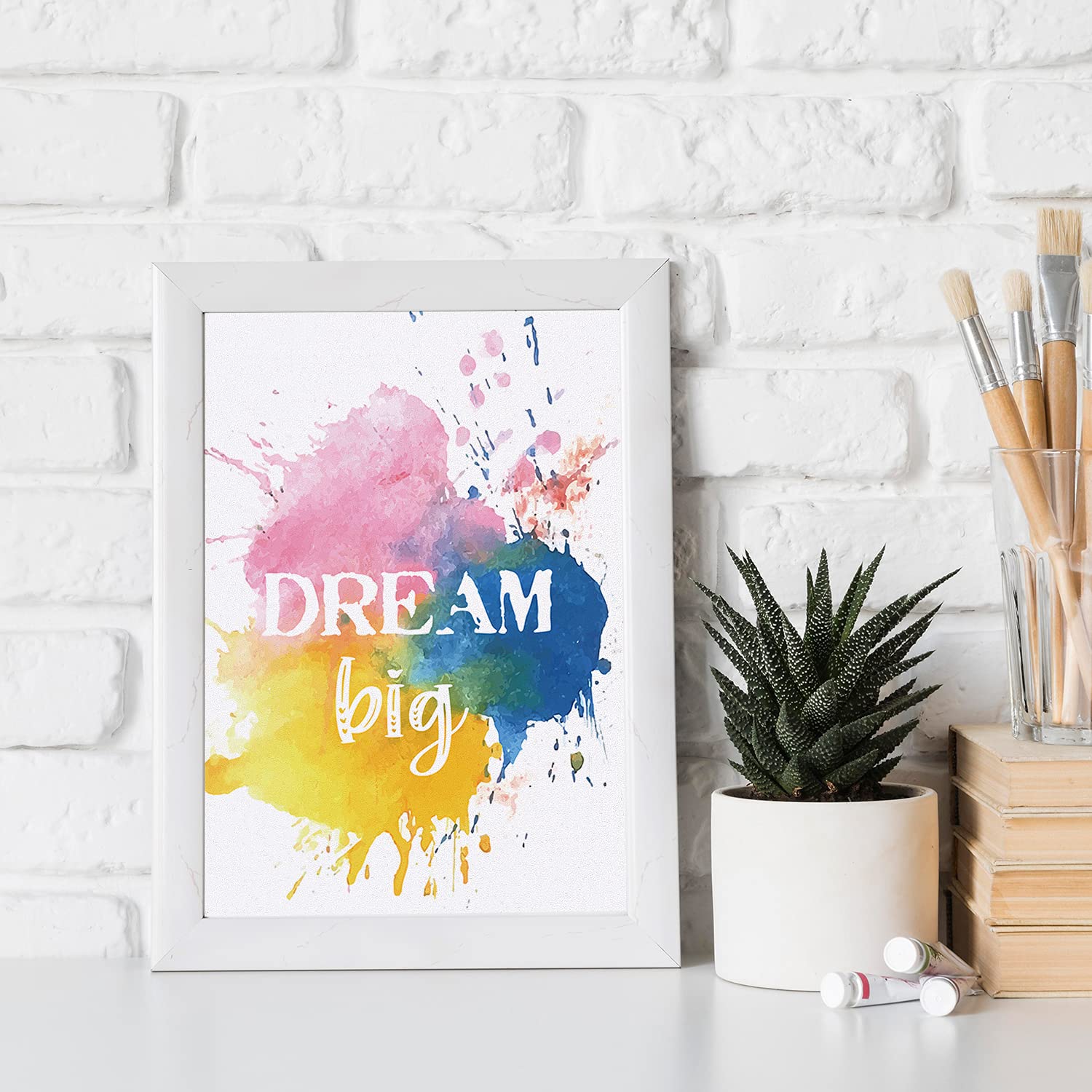 Colorful Paint Splats Children'S Inspirational Quote Posters Prints For Kids Room Children'S Room Bedroom Classroom Girls Room P